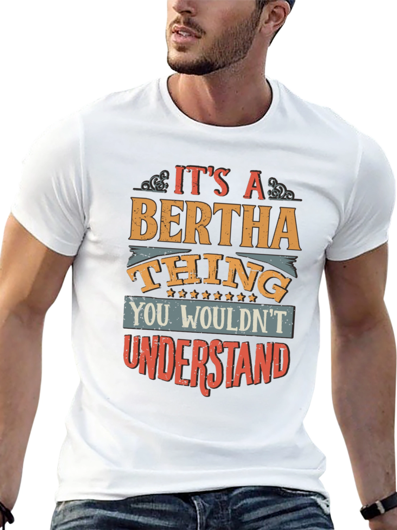 Black Bertha Thing T-Shirt - Unique Personalized Gift view 13