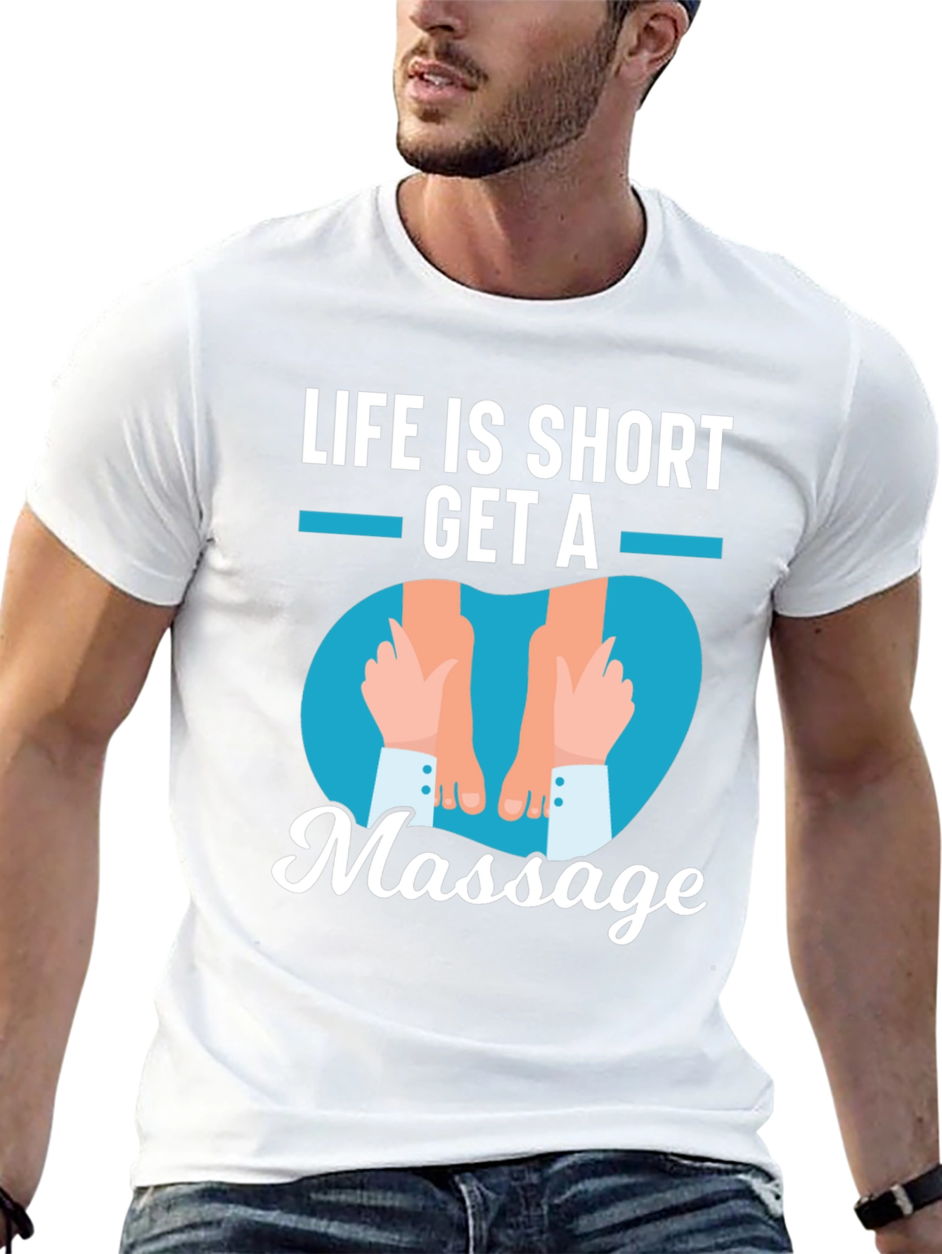 Life is Short Get a Massage Graphic T-Shirt - 13