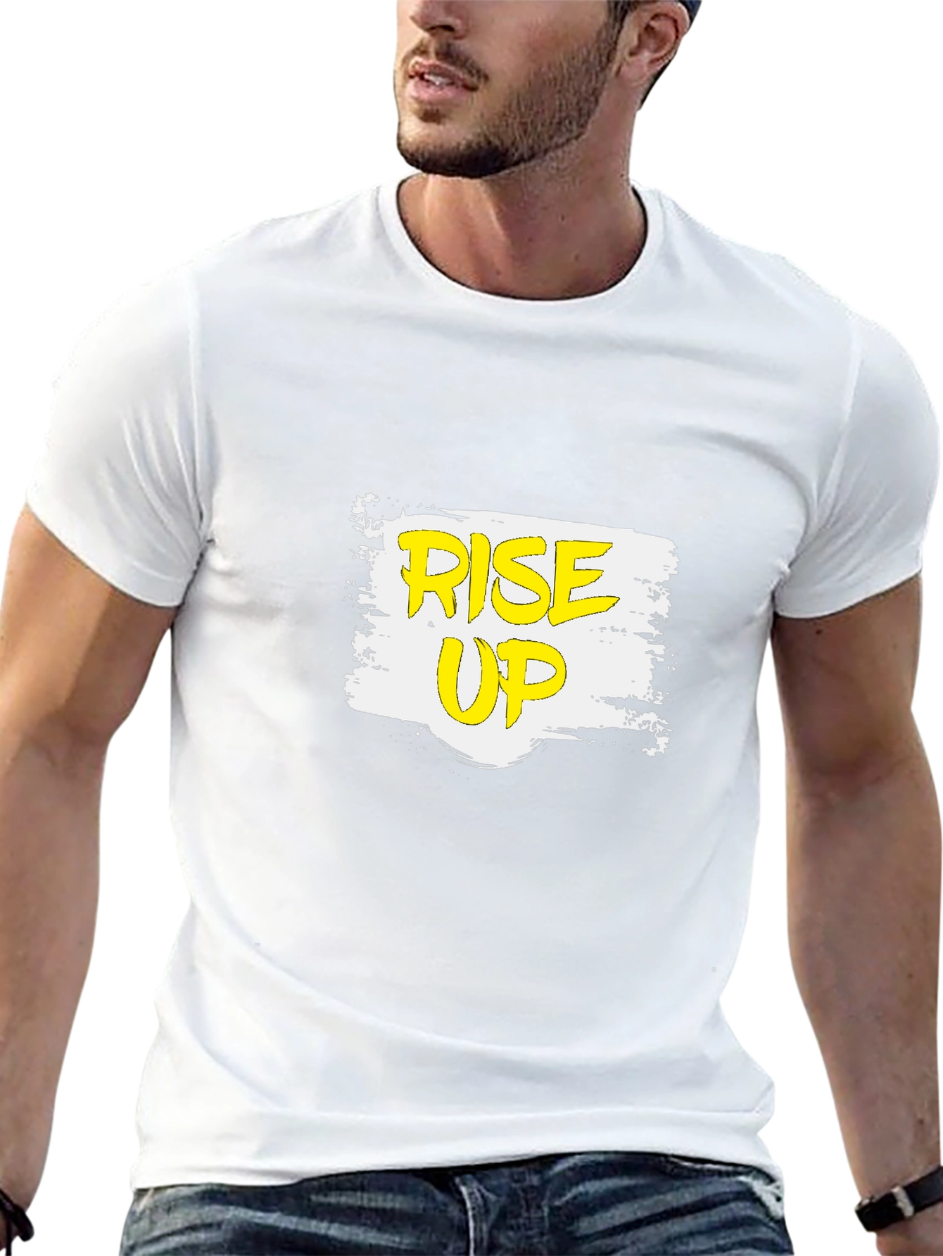 Black Rise Up Graphic T-Shirt - Black Casual Tee view 13
