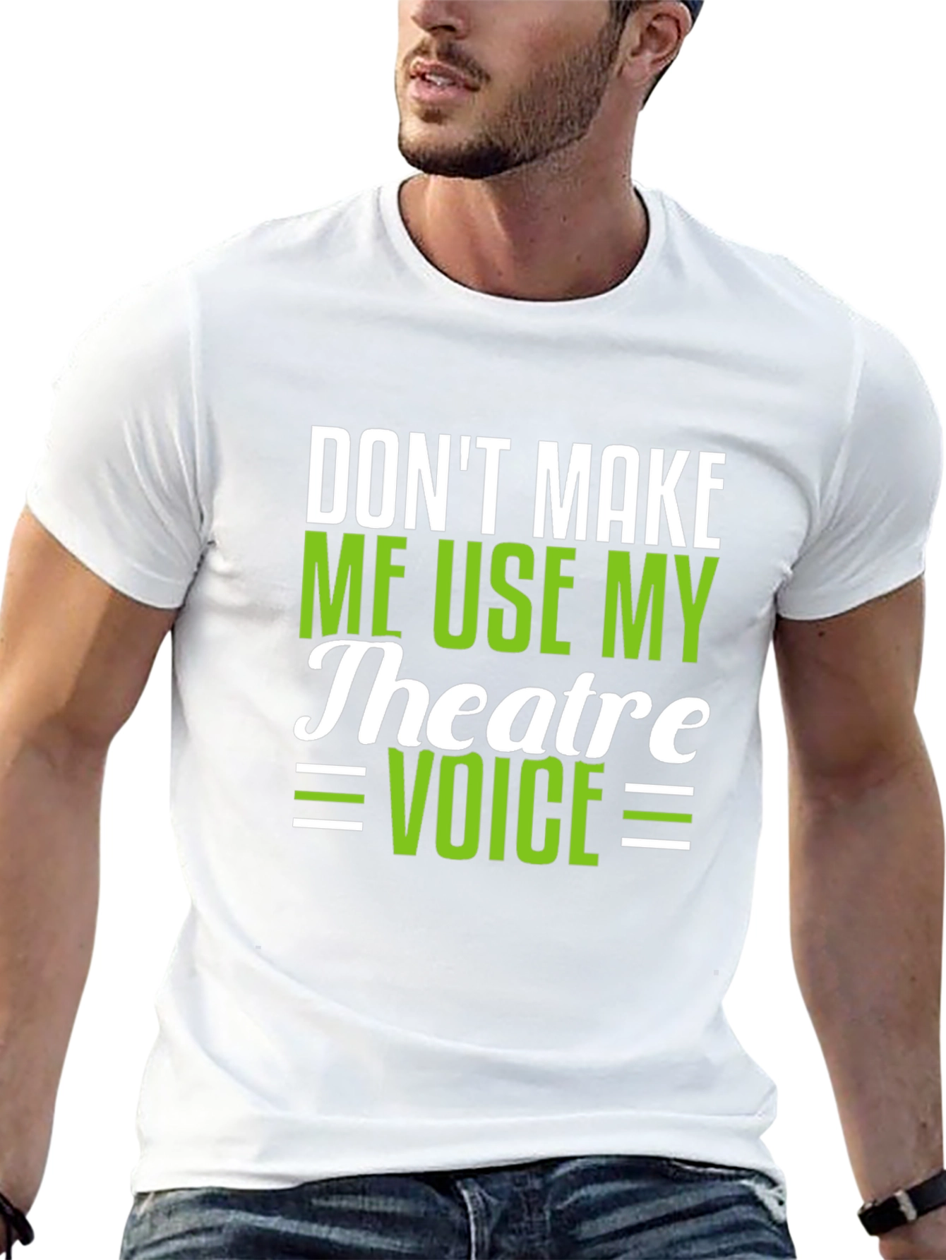 Black Theatre Voice T-Shirt - Funny Drama Actor Gift view 13