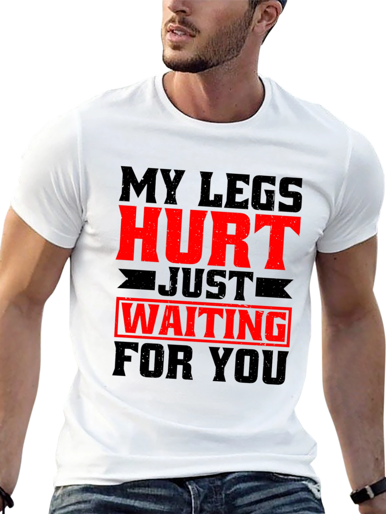 Black My Legs Hurt Waiting for You Graphic Tee view 13