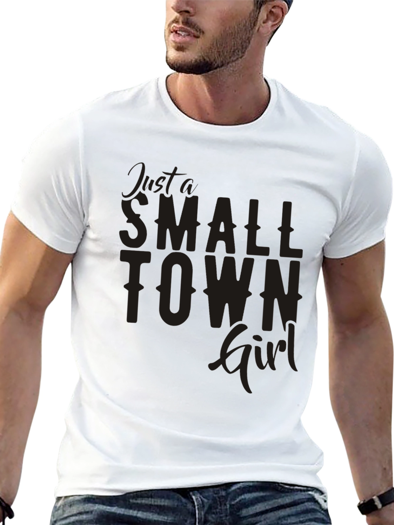 Black Just a Small Town Girl Graphic Tee view 13