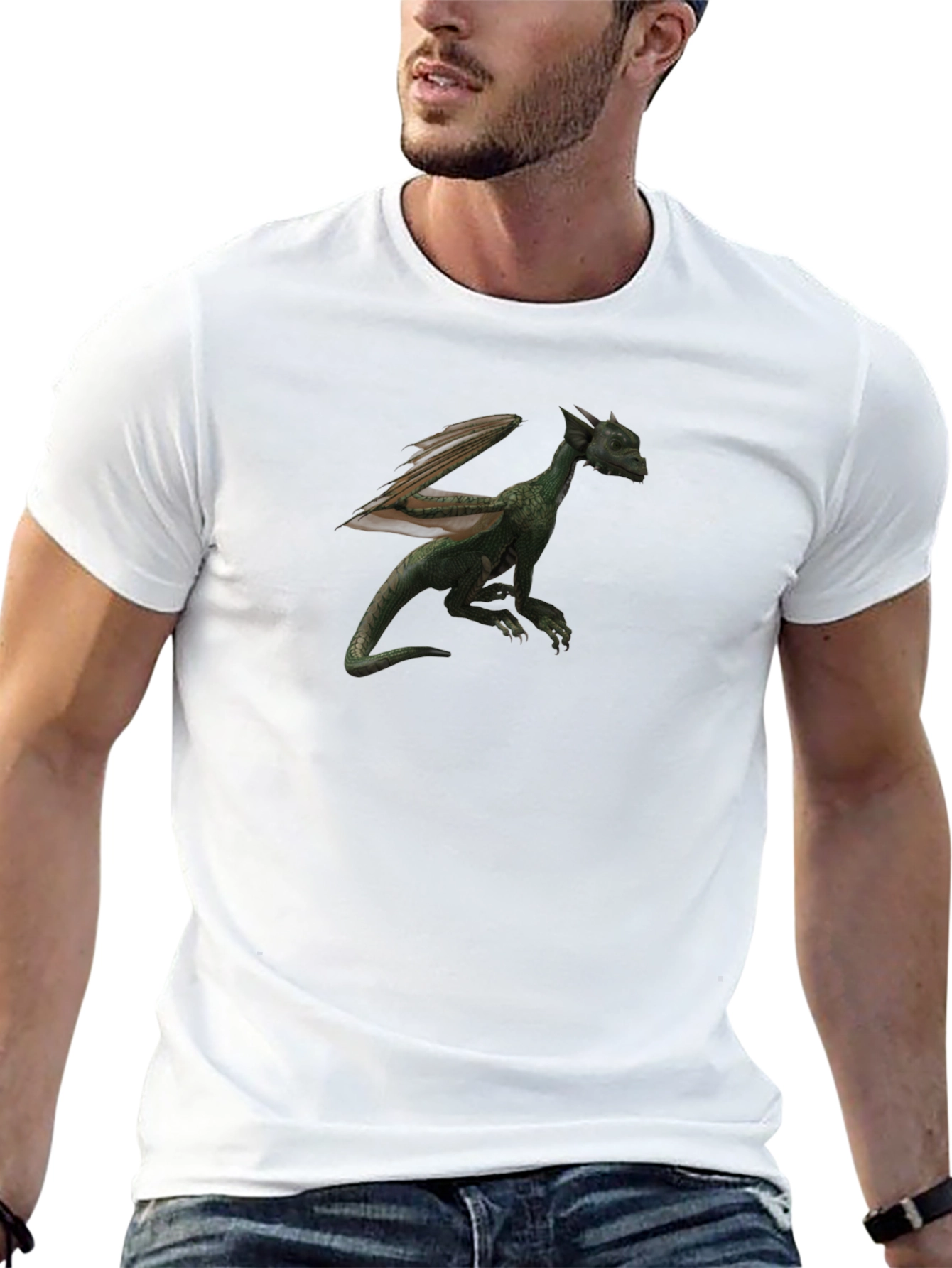 Black Dragon Graphic T-Shirt - Black Cotton Tee view 13