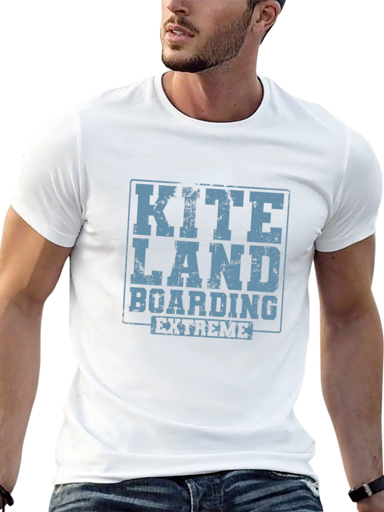 Black Kite Land Boarding Extreme Black T-Shirt view 13