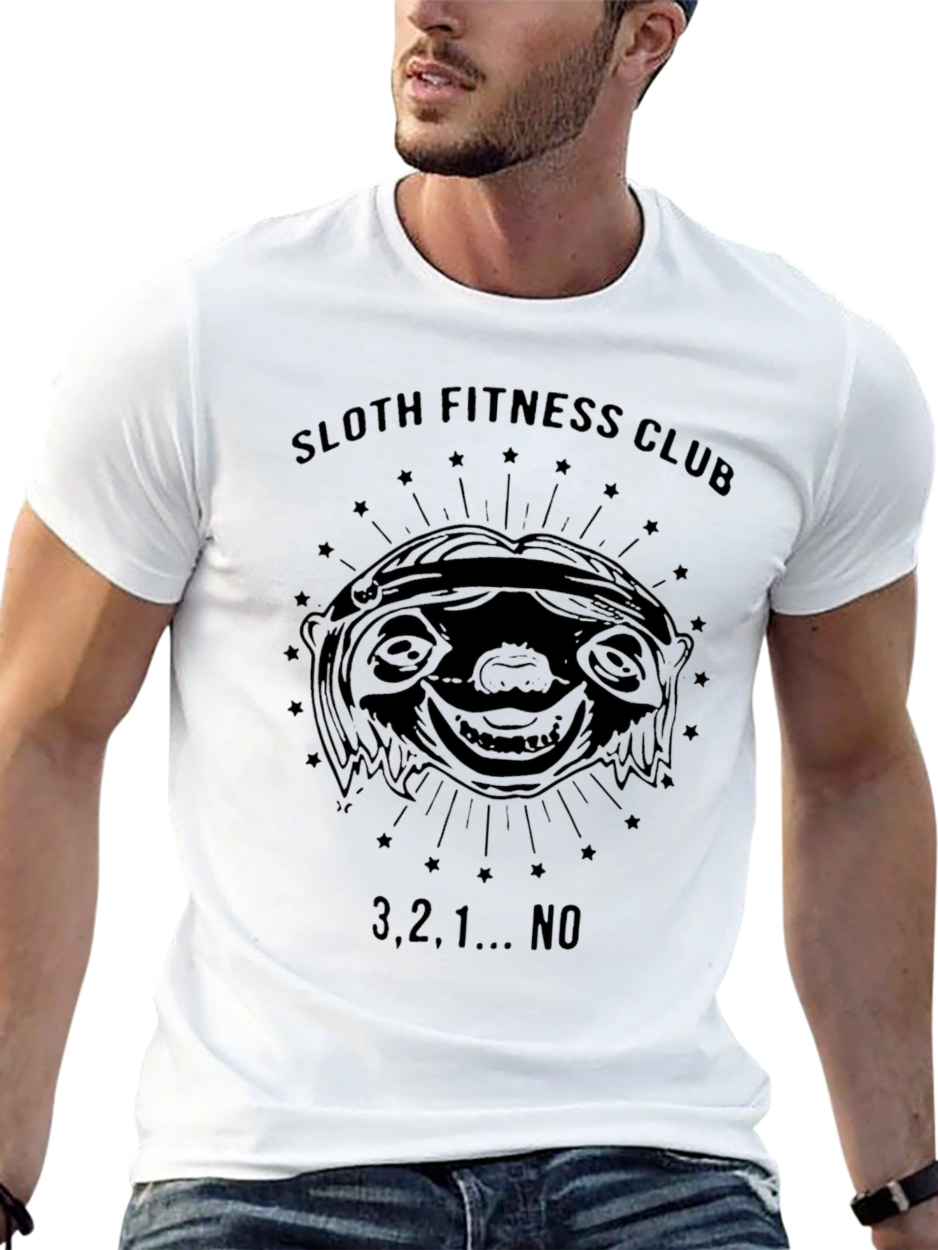 Black Sloth Fitness Club Graphic T-Shirt view 13