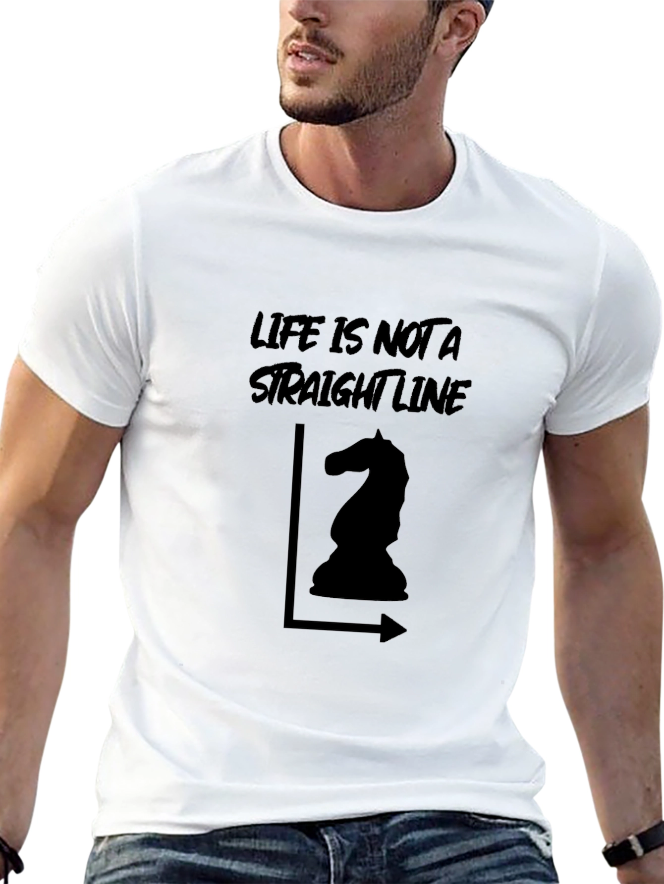 Black Life is not a Straight Line T-Shirt view 13