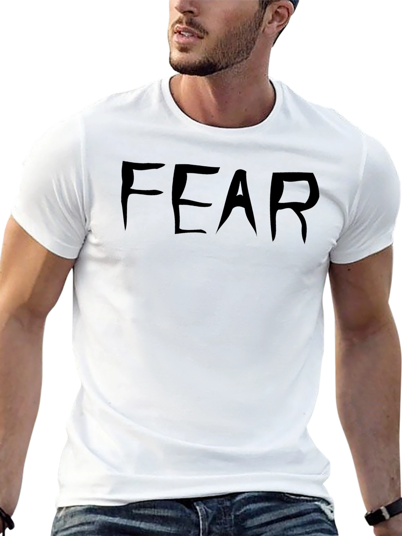 Black FEAR Graphic Tee - Mens Black T-Shirt view 13