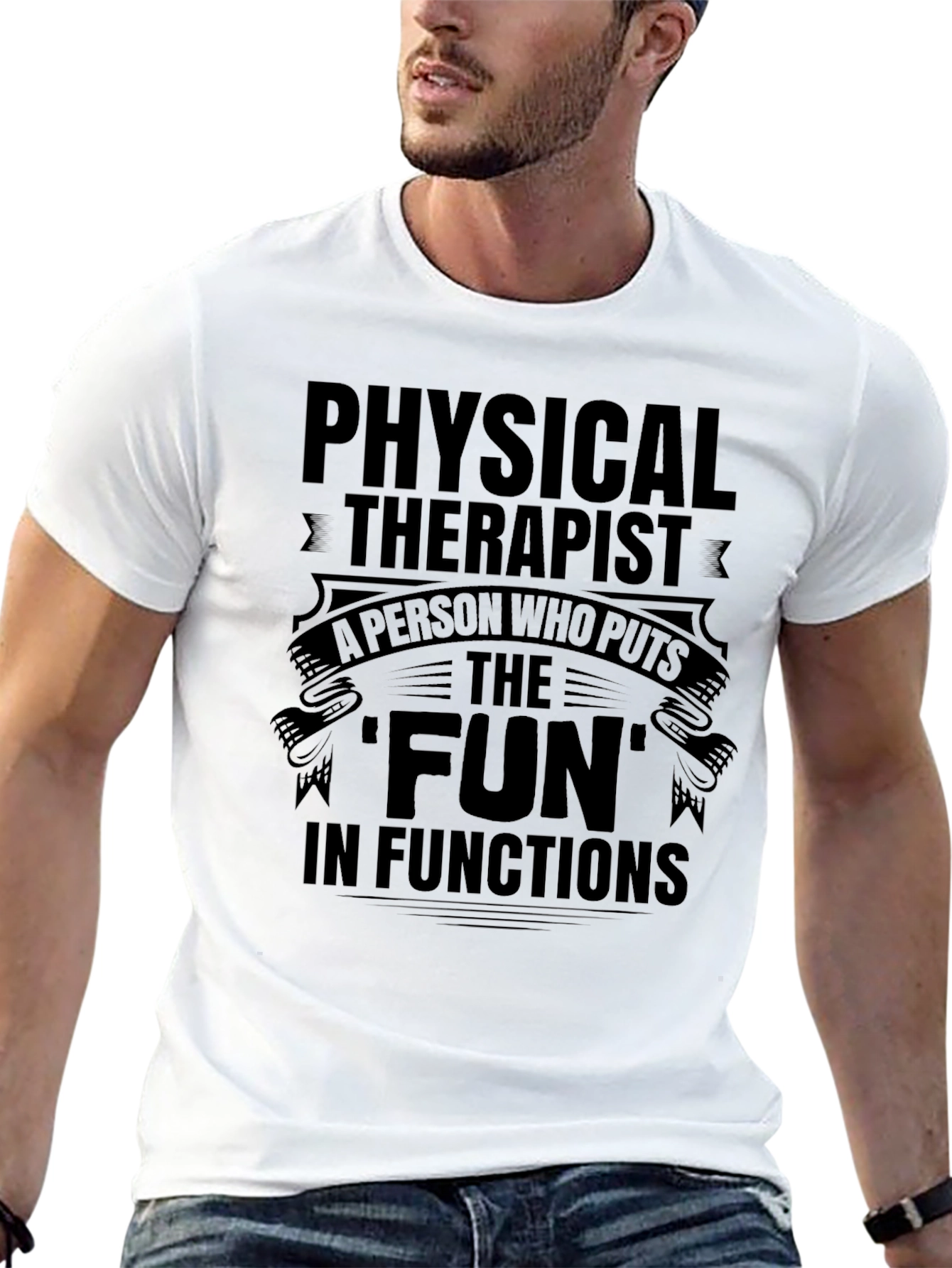 Black Physical Therapist 'Fun' T-Shirt view 13