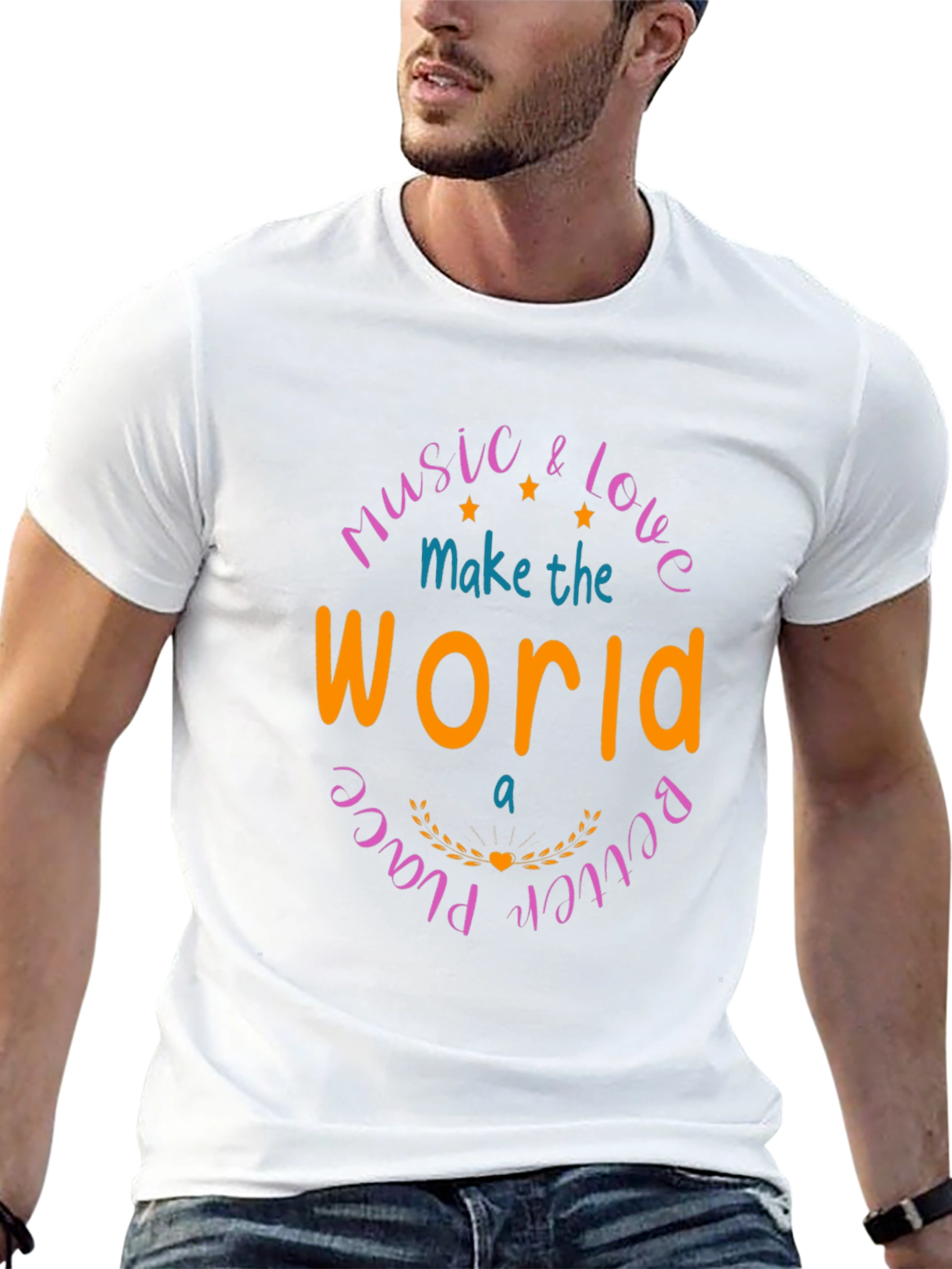 Black Music & Love Makes The World Better Black T-Shirt view 13