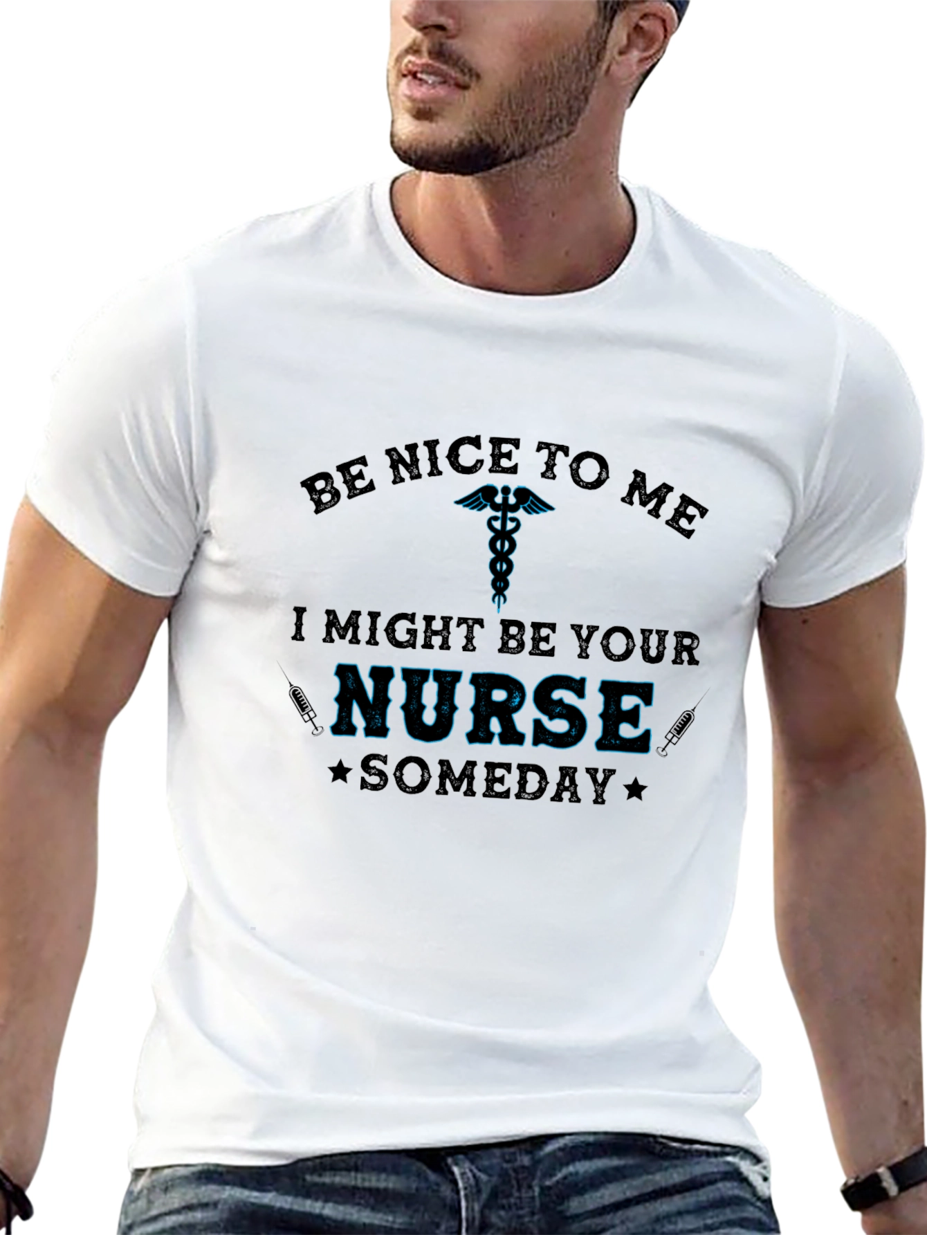 Black Be Nice To Me, I Might Be Your Nurse Someday T-Shirt view 13