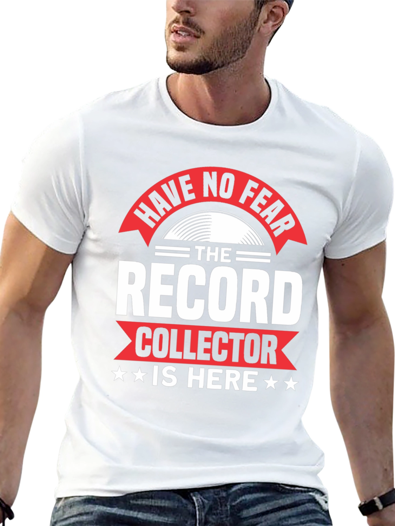 Black Have No Fear Record Collector Graphic T-Shirt view 13