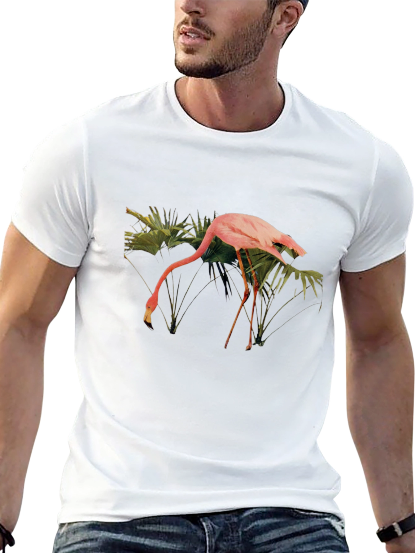 Black Flamingo Graphic T-Shirt - Tropical Bird Tee view 13