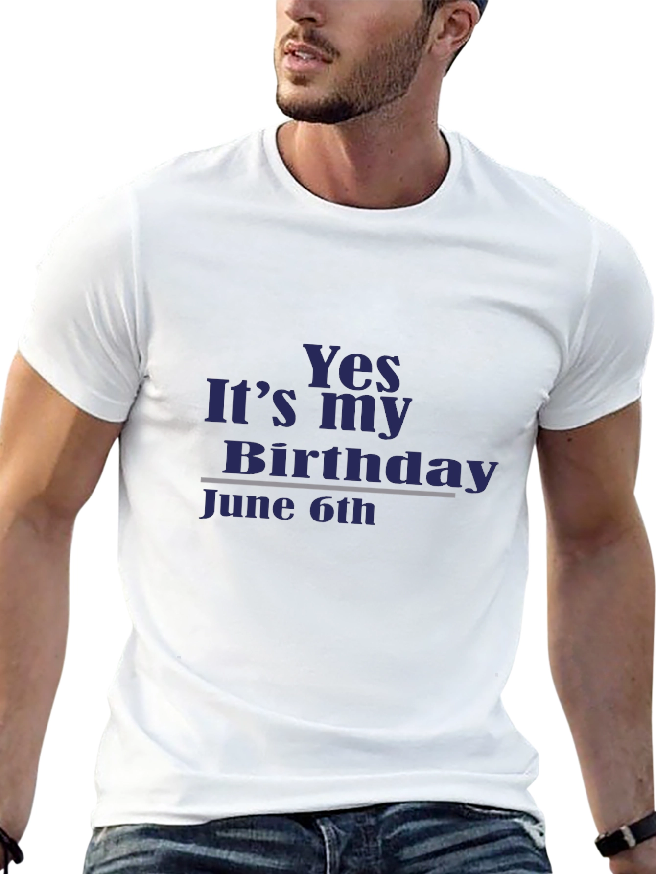 Black Yes, It's My Birthday June 6th T-Shirt view 13