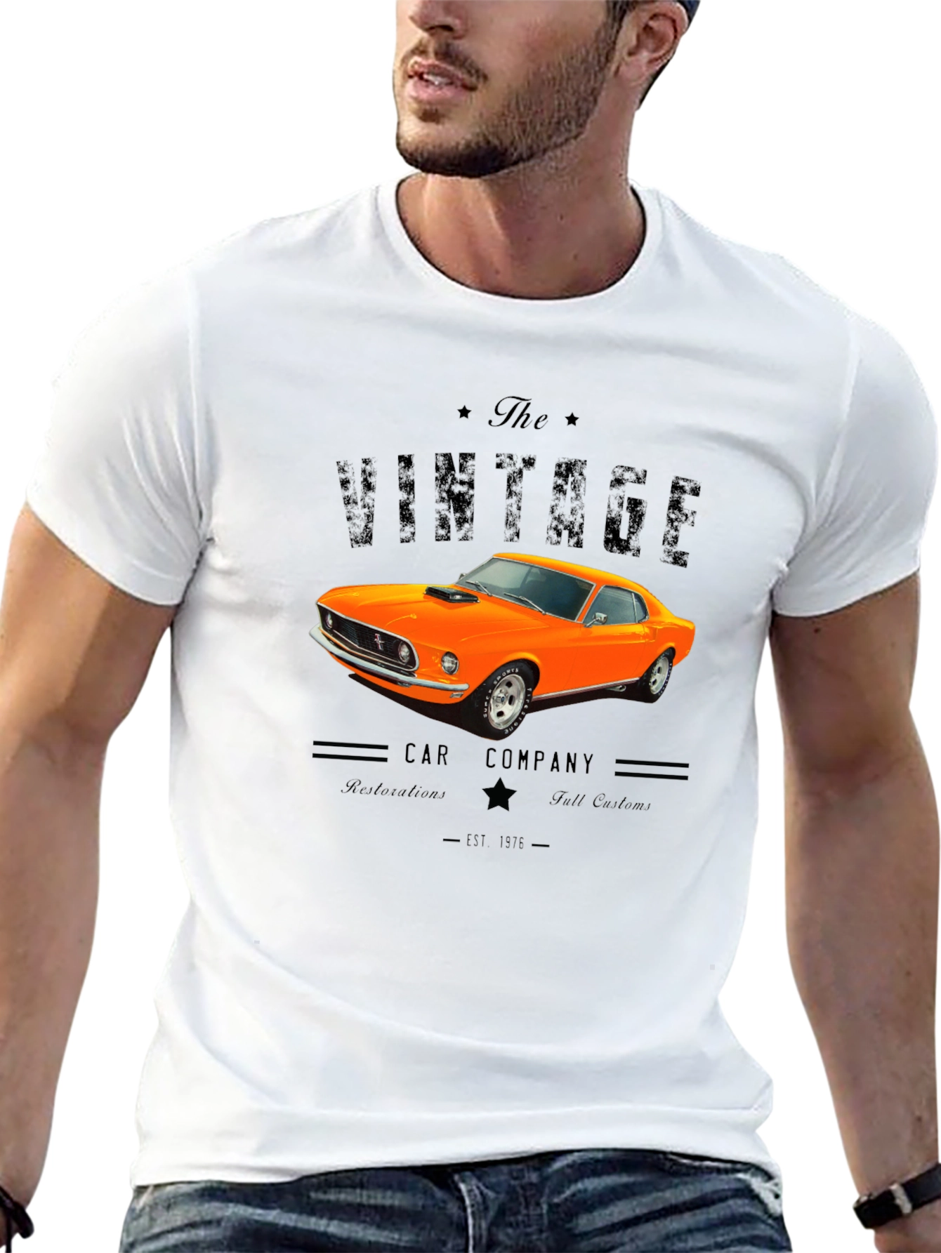 Black Vintage Car Company T-Shirt view 13