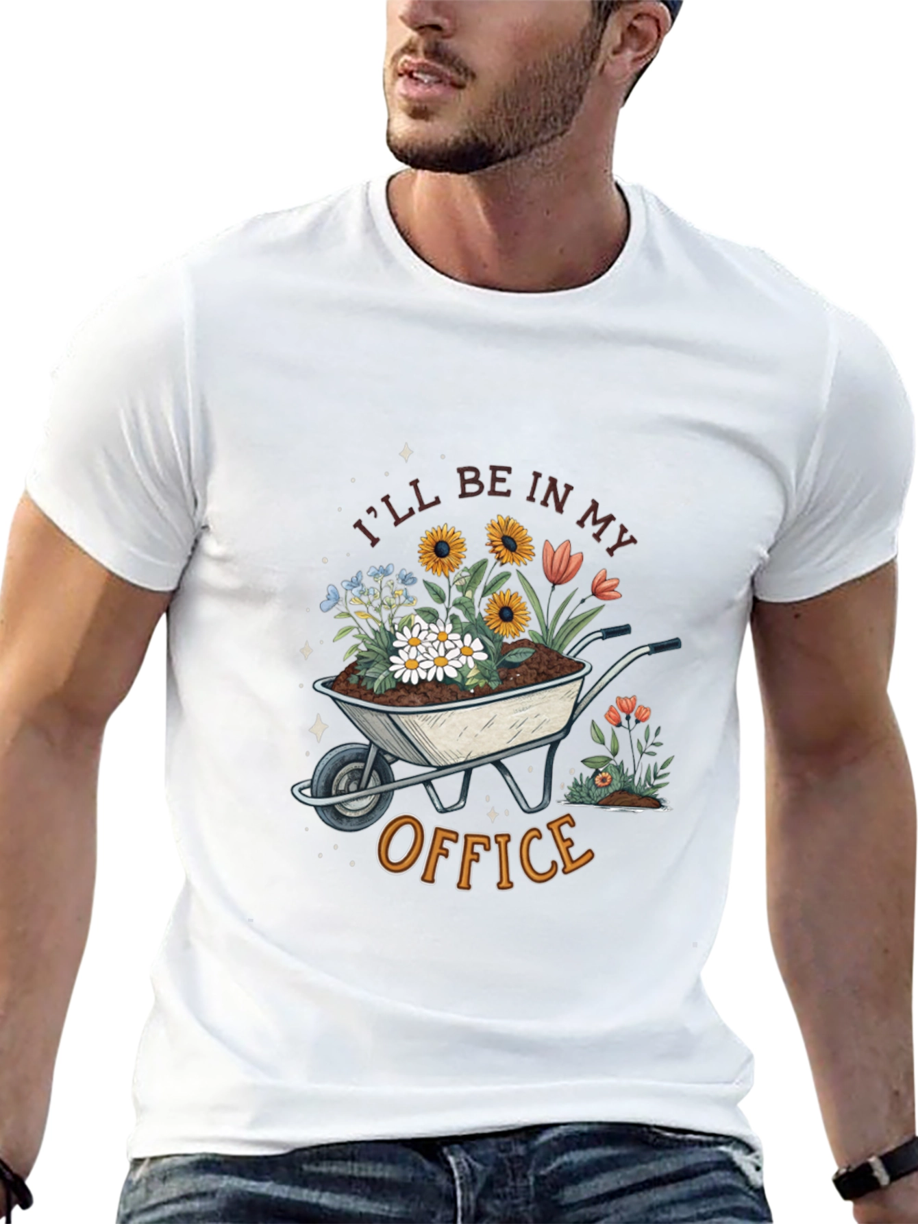 Black Gardening T-Shirt - I'll Be In My Office view 13
