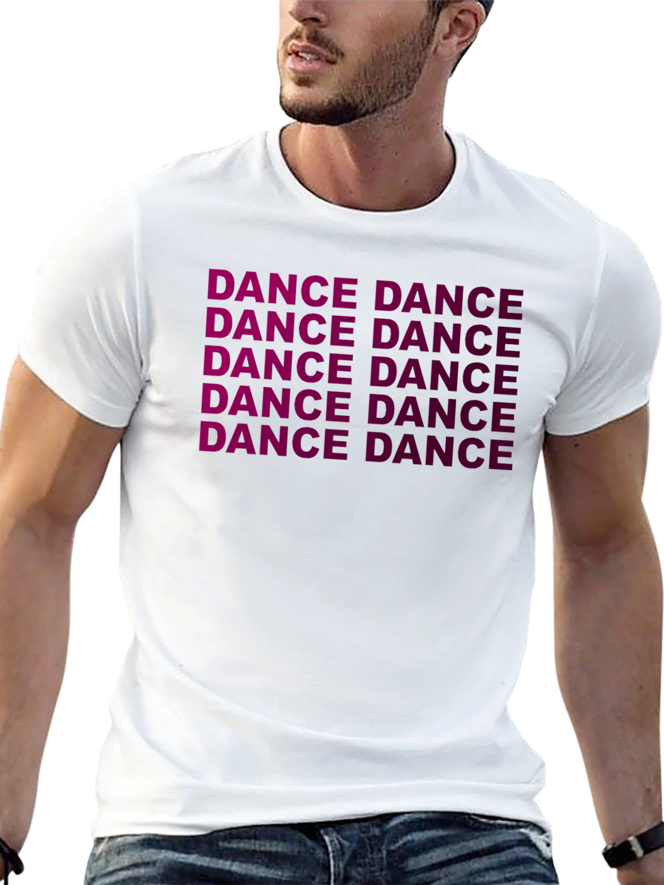 Black Dance Repeat Graphic Tee - Stylish Unisex T-Shirt view 13