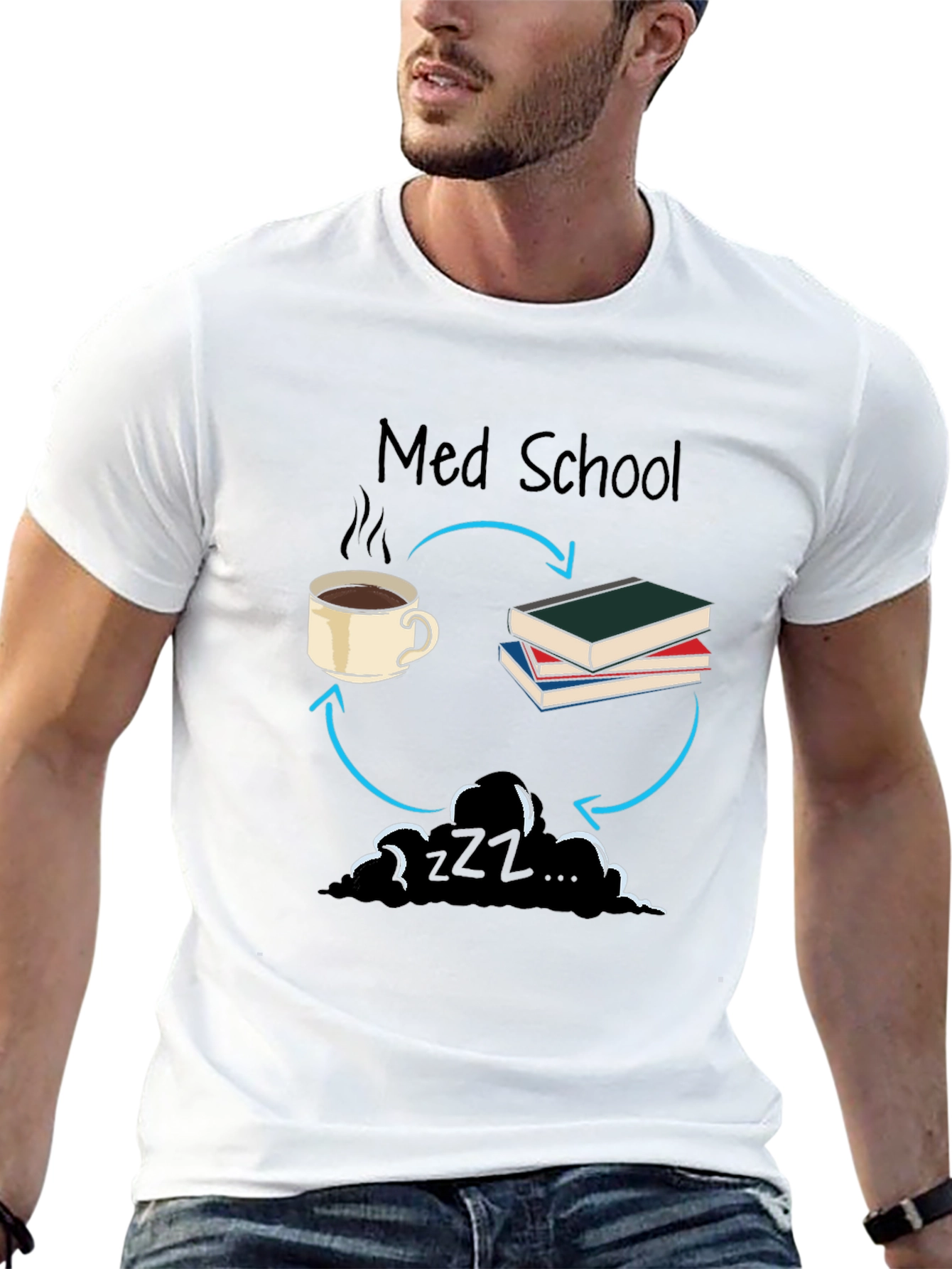 Black Med School Cycle T-Shirt view 13