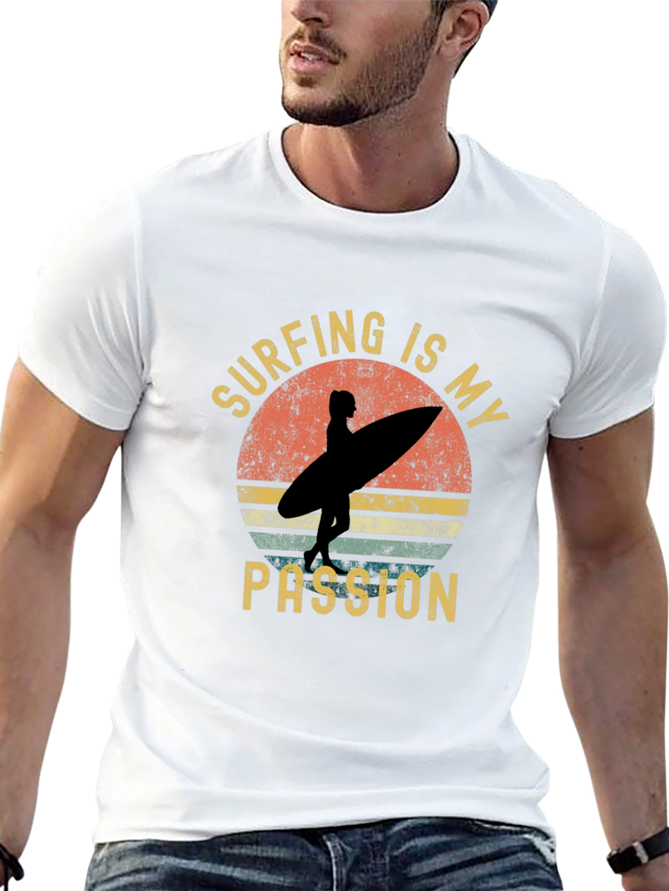 Black Surfing is My Passion Graphic Tee view 13