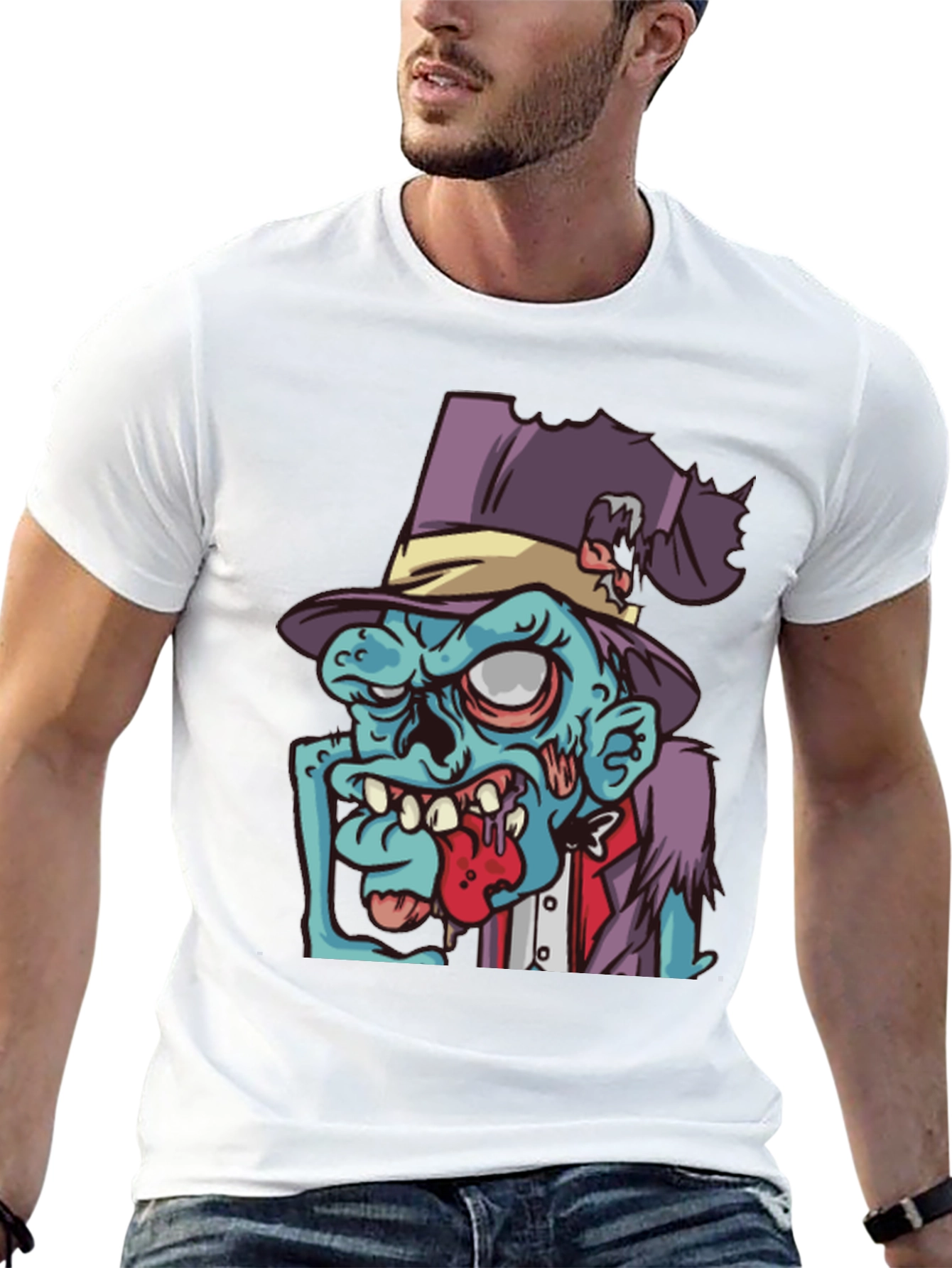 Black Zombie Graphic Tee - Spooky Style view 13