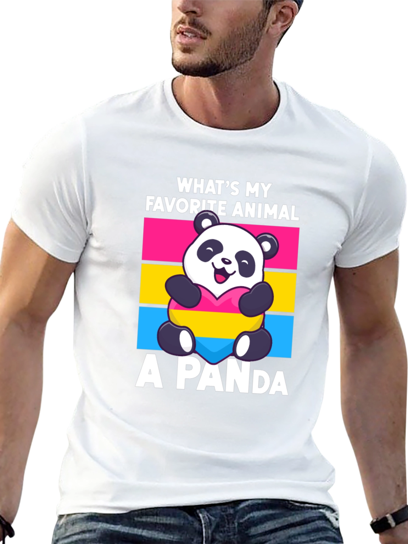 Black Panda T-Shirt - What's My Favorite Animal view 13