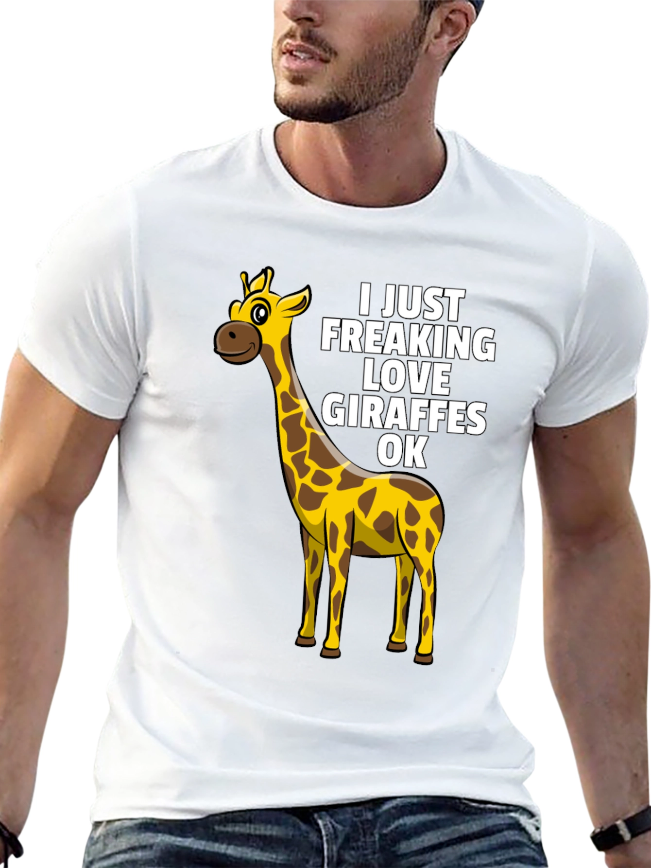 Black Giraffe Lover T-Shirt - Funny Graphic Tee view 13