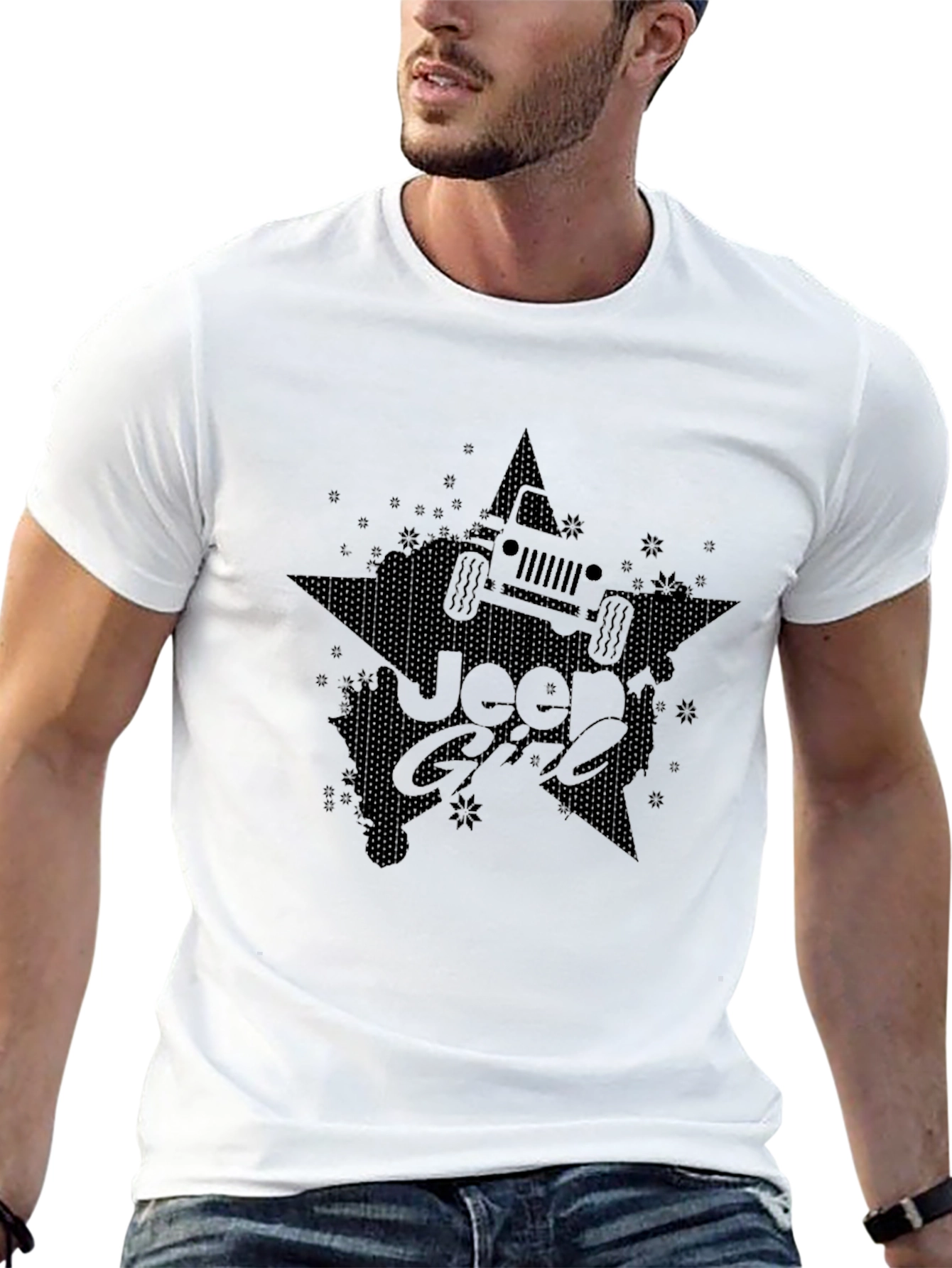 Black Jeep Girl Star Graphic Tee - Black view 13