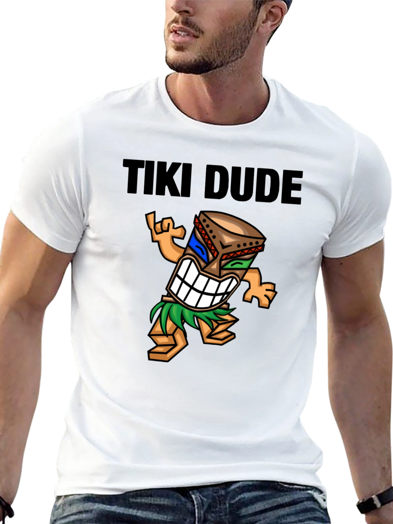 Black Tiki Dude Black T-Shirt view 13