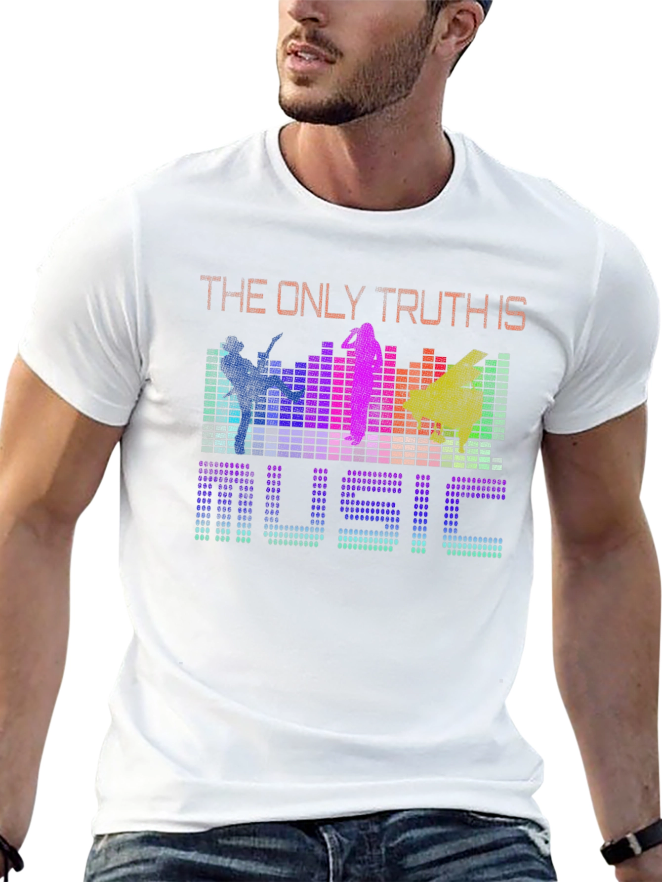Black Music is the Only Truth Graphic Tee - Colorful view 13