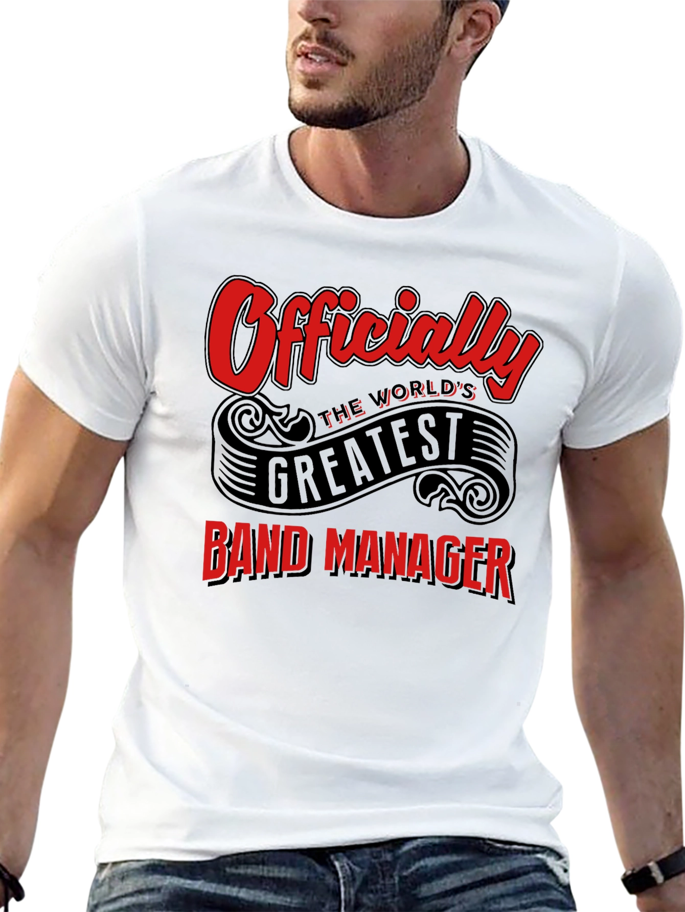 Black Officially the World's Greatest Band Manager T-Shirt view 13