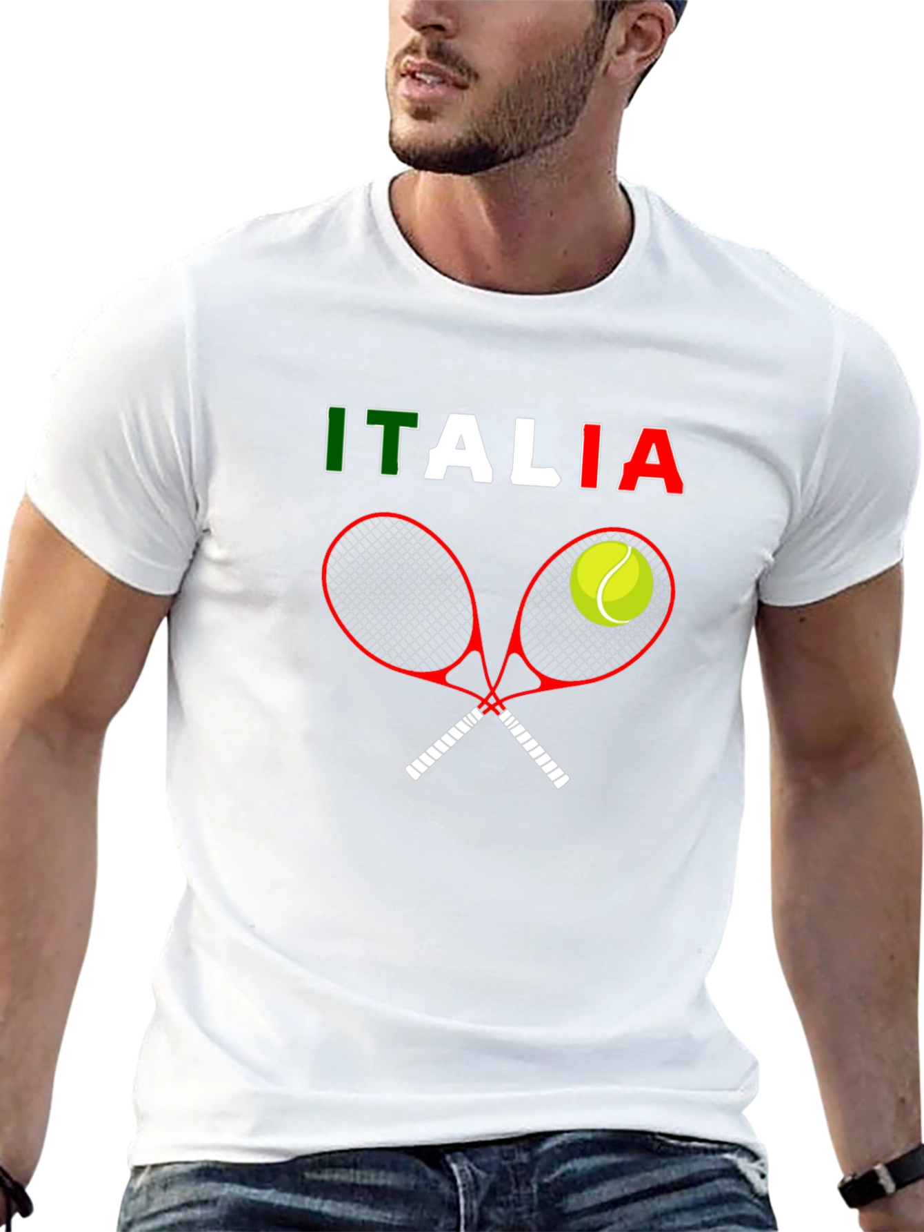 Italia Tennis T-Shirt - Fun Graphic Tee - 13