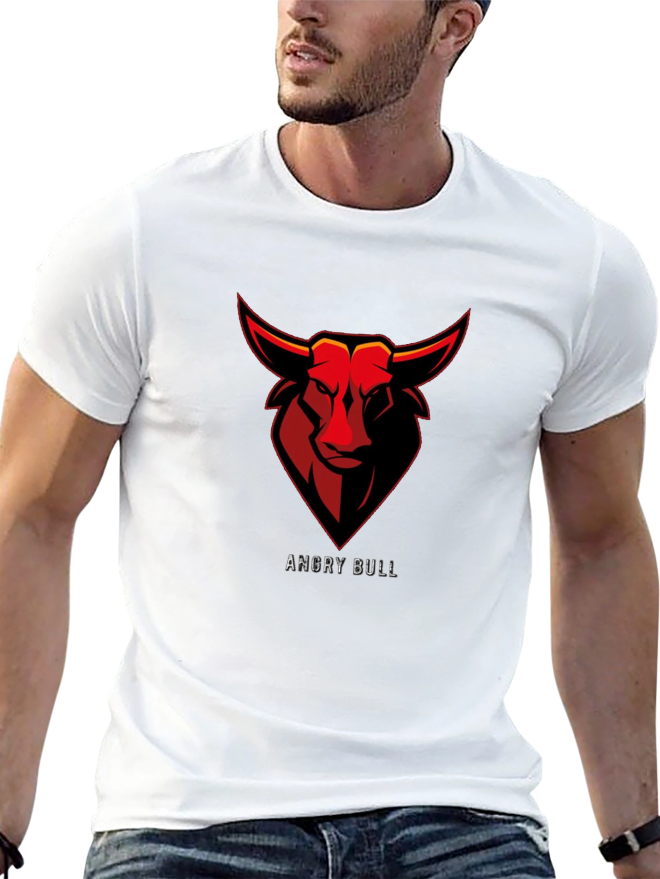 Black Angry Bull Graphic T-Shirt - Black - Men's view 13