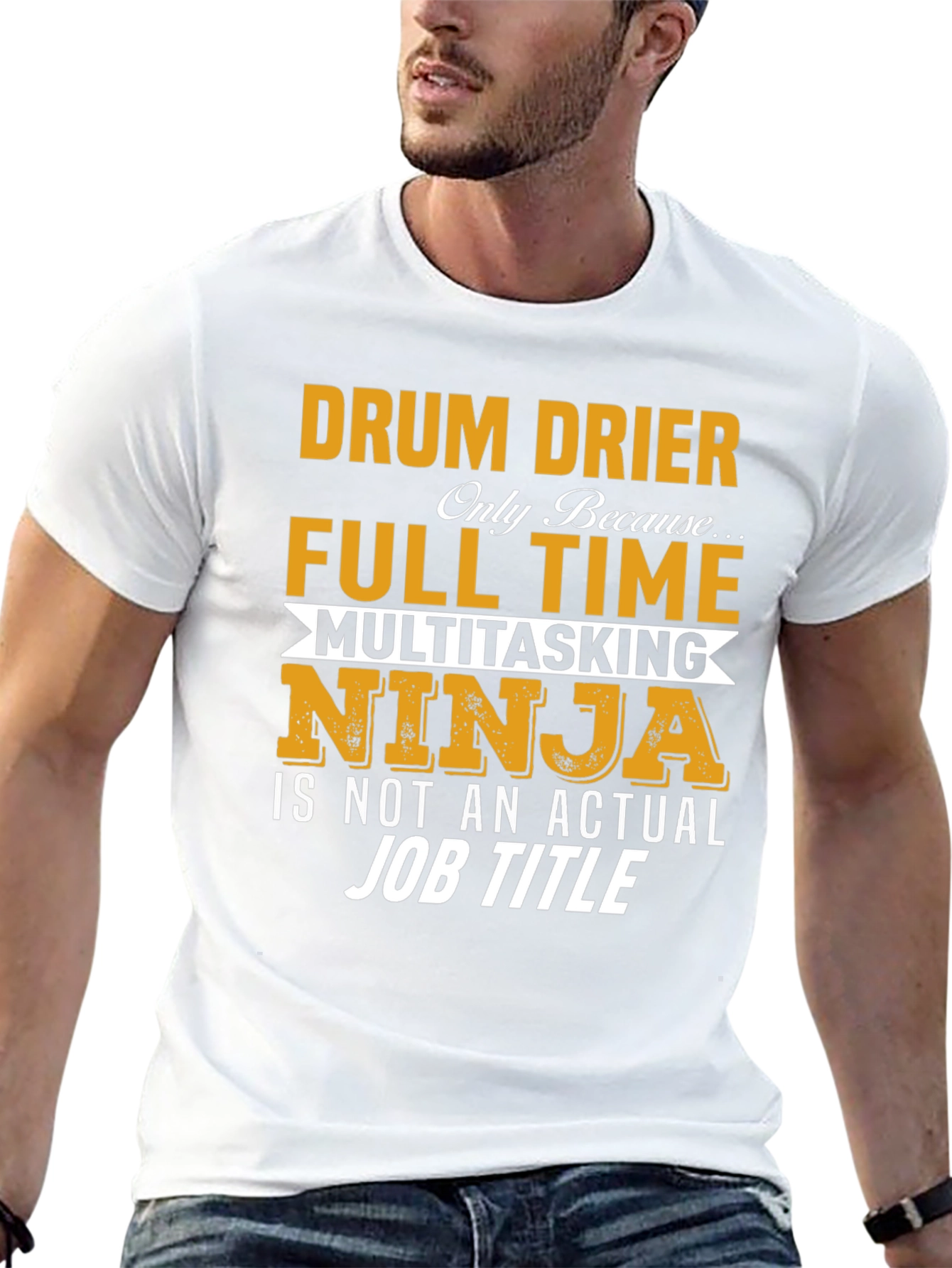 Black Drum Drier Full Time Multitasking Ninja T-Shirt view 13