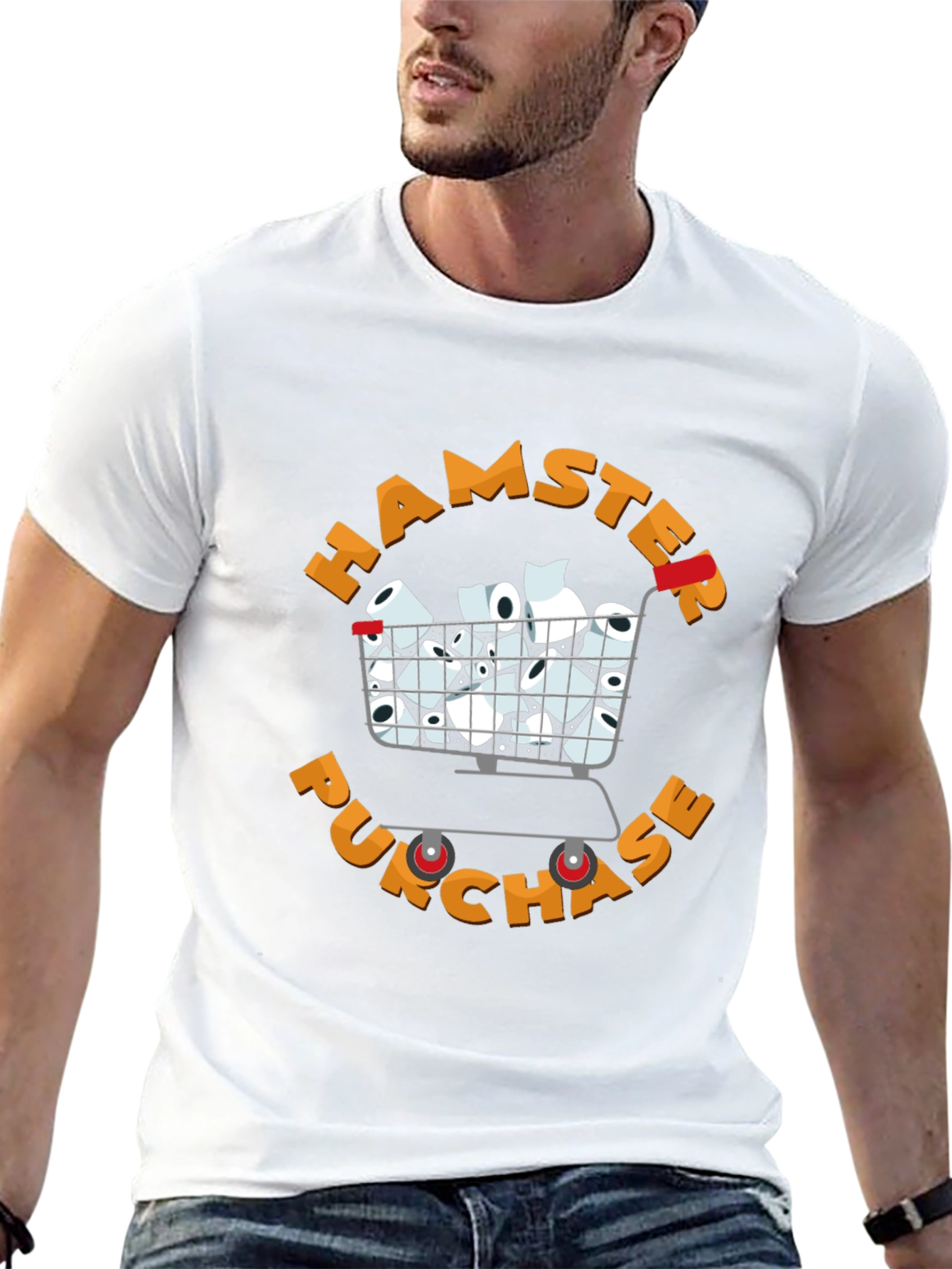 Black Hamster Purchase Toilet Paper Cart T-Shirt view 13