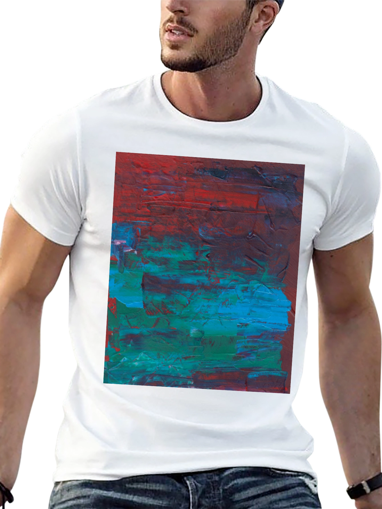 Black Abstract Art Tee - Bold & Unique Style view 13