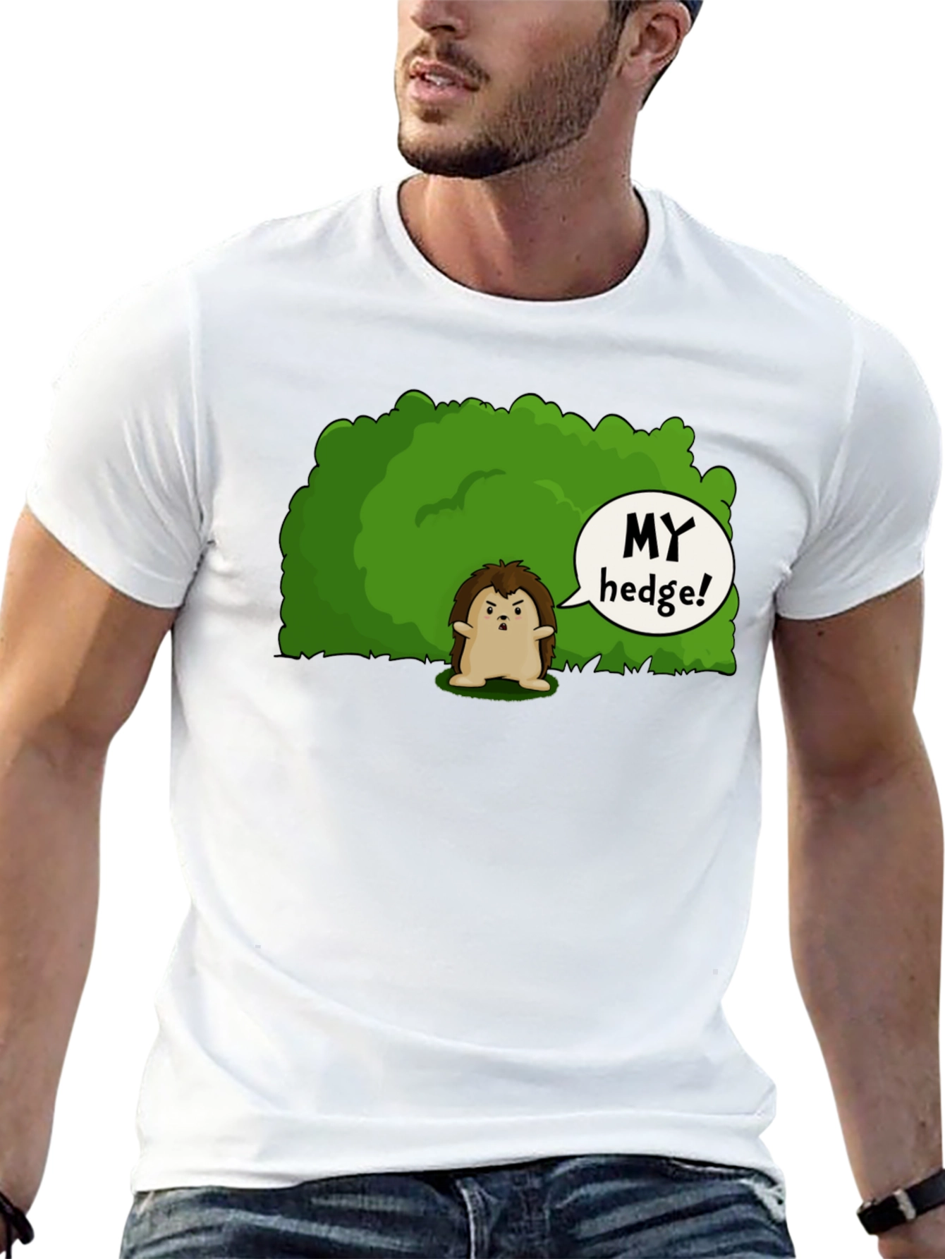 Black My Hedge! Funny Hedgehog Graphic T-Shirt view 13