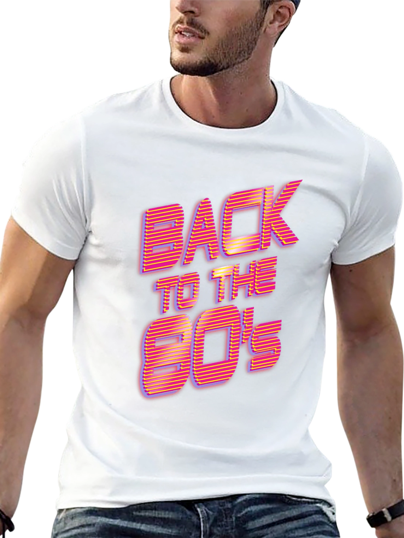 Black Back to the 80's Retro T-Shirt view 13