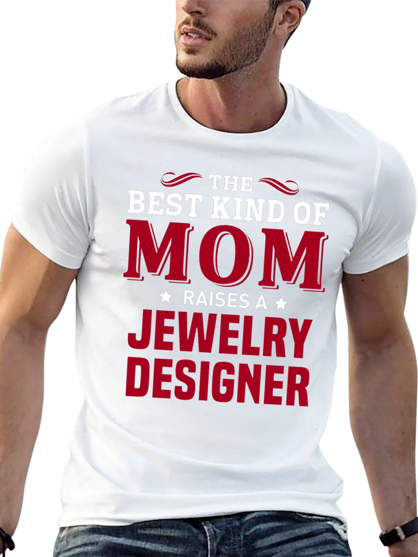 Black Best Kind of Mom Jewelry Designer T-Shirt view 13