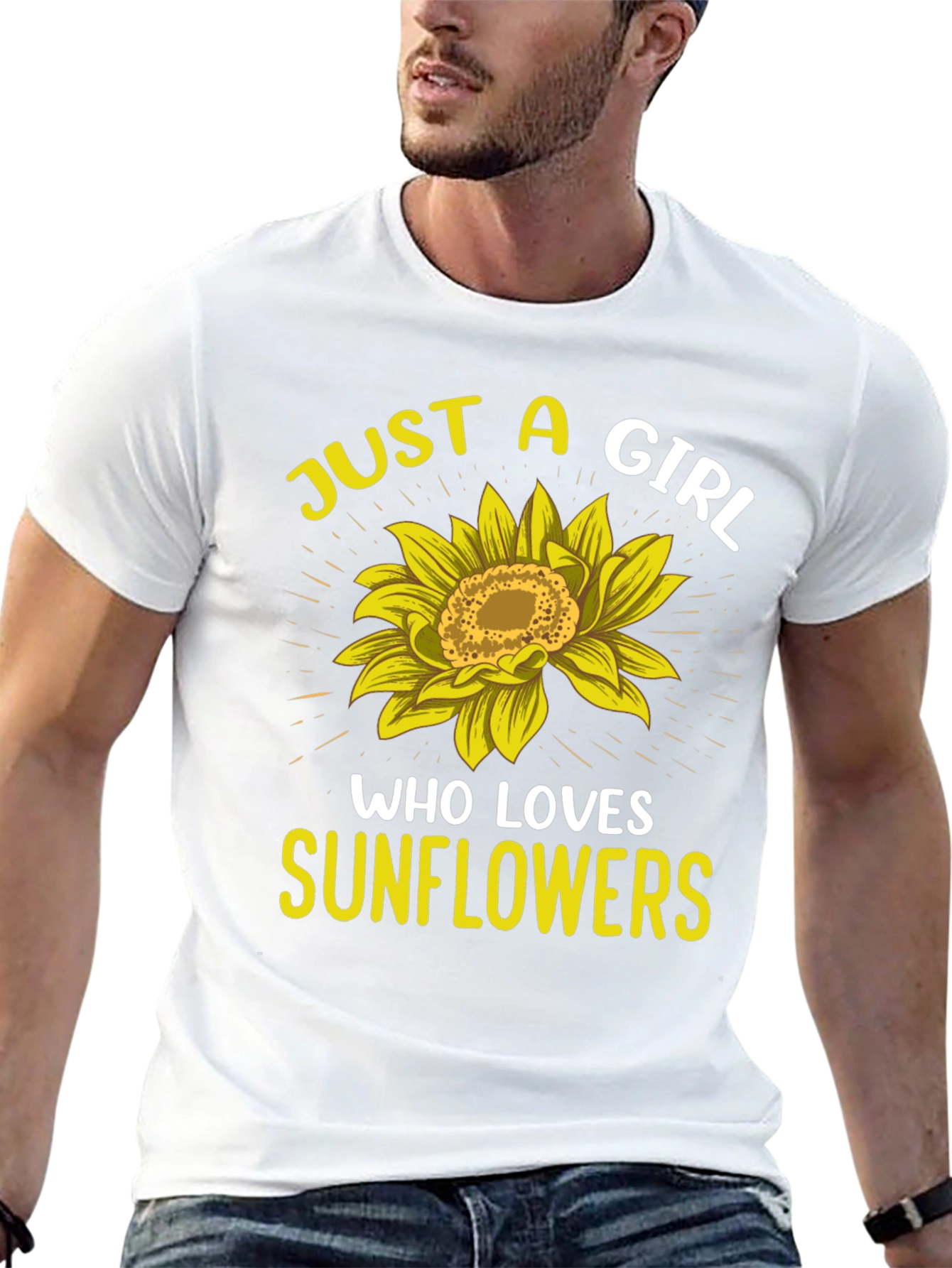 Black Sunflower Lover Graphic T-Shirt - Just a Girl view 13