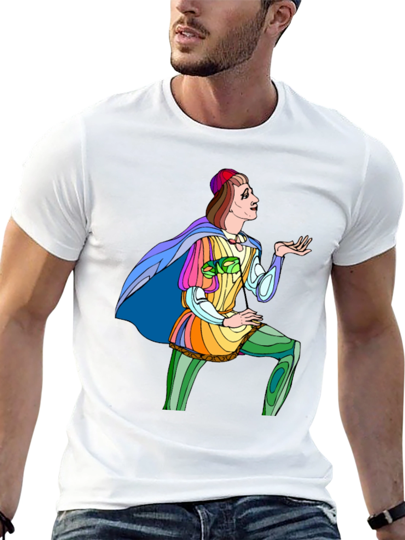 Black Renaissance Man Graphic Tee - Black Cotton T-Shirt view 13