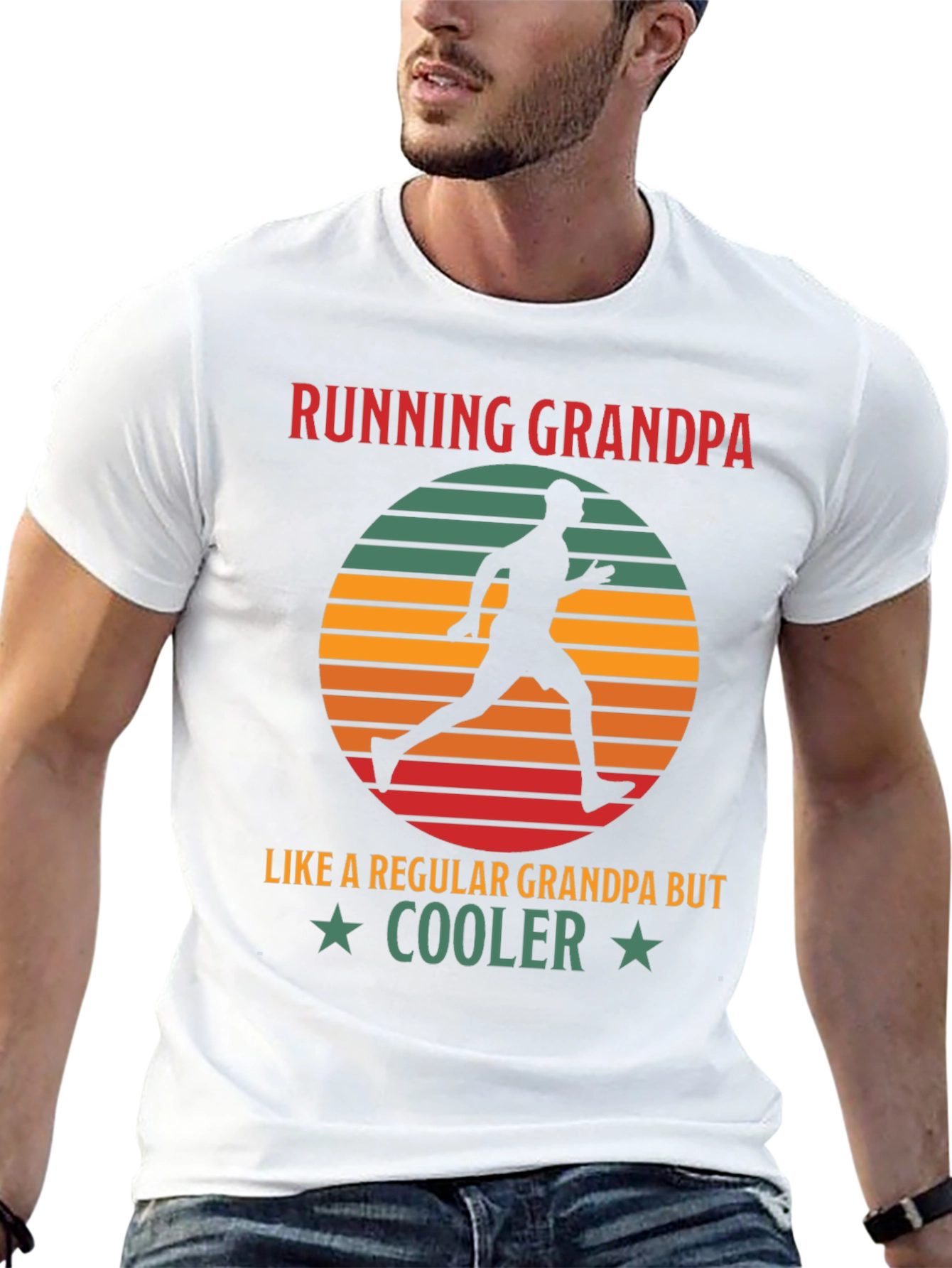 Running Grandpa T-Shirt - Cool Grandpa Gift - 13