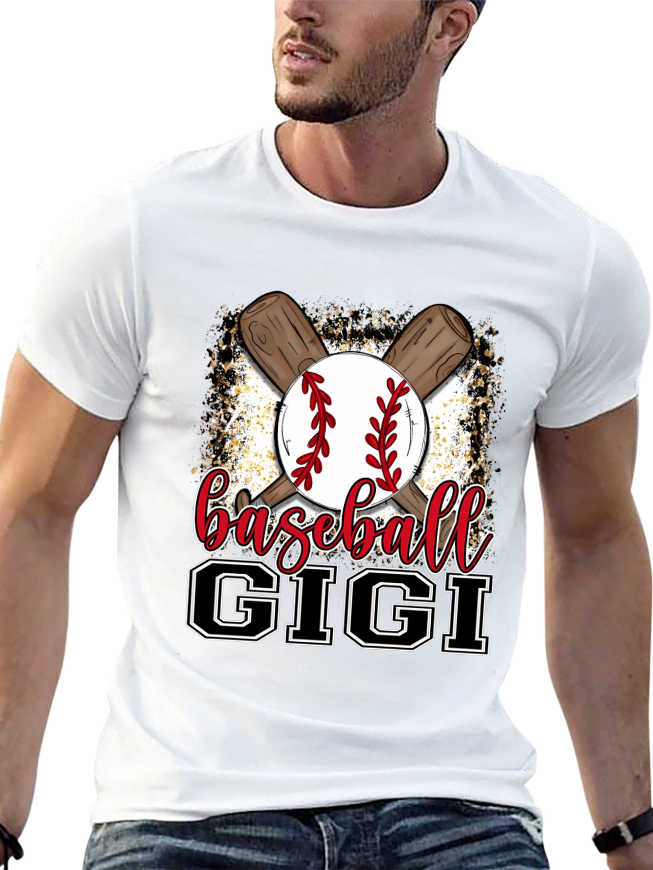 Black Baseball Gigi T-Shirt - Perfect for Baseball Loving Grandmas! view 13