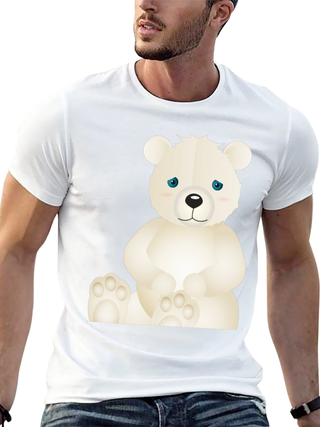 Black Cute Bear Graphic T-Shirt - Soft Cotton Blend view 13