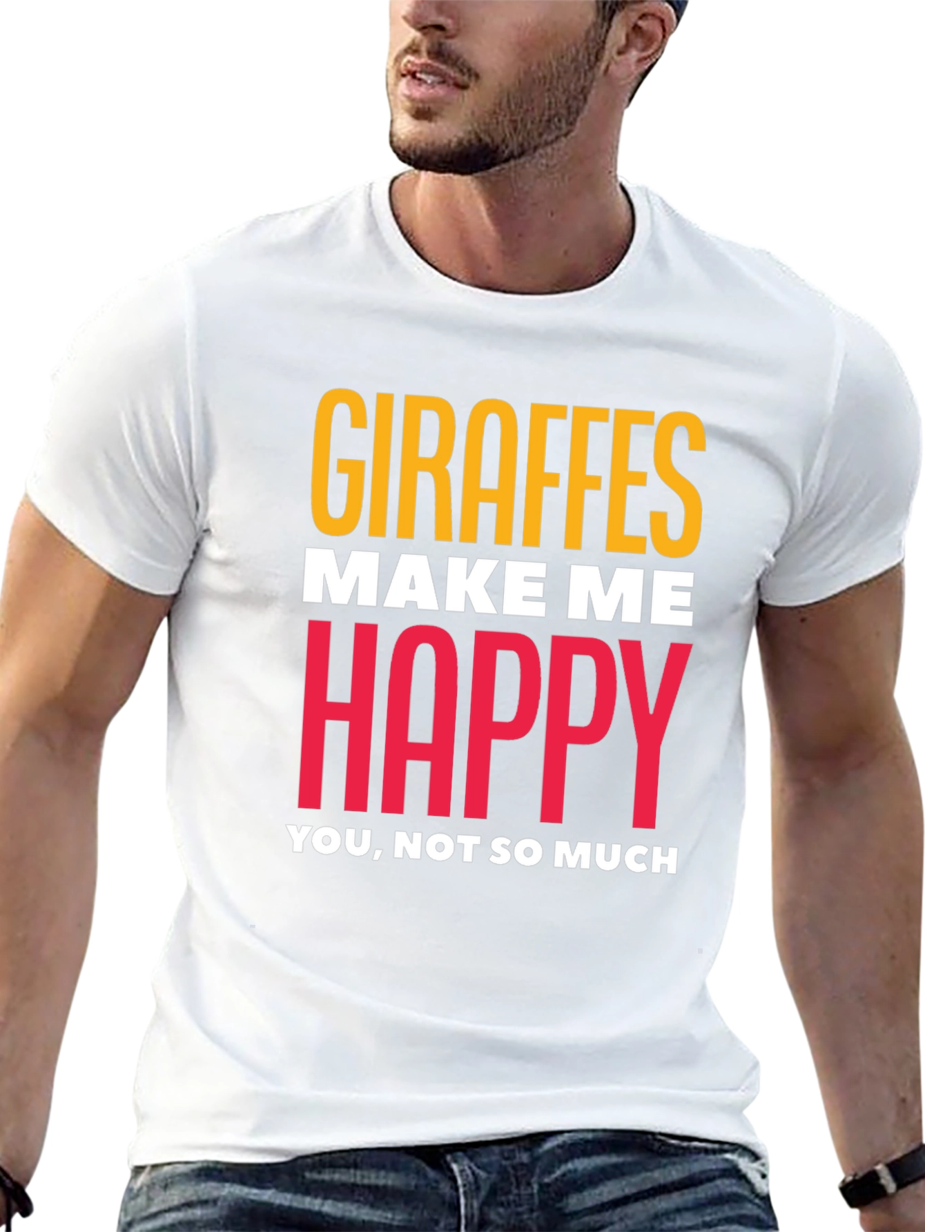 Black Giraffe Lover T-Shirt - Humorous Graphic Tee view 13