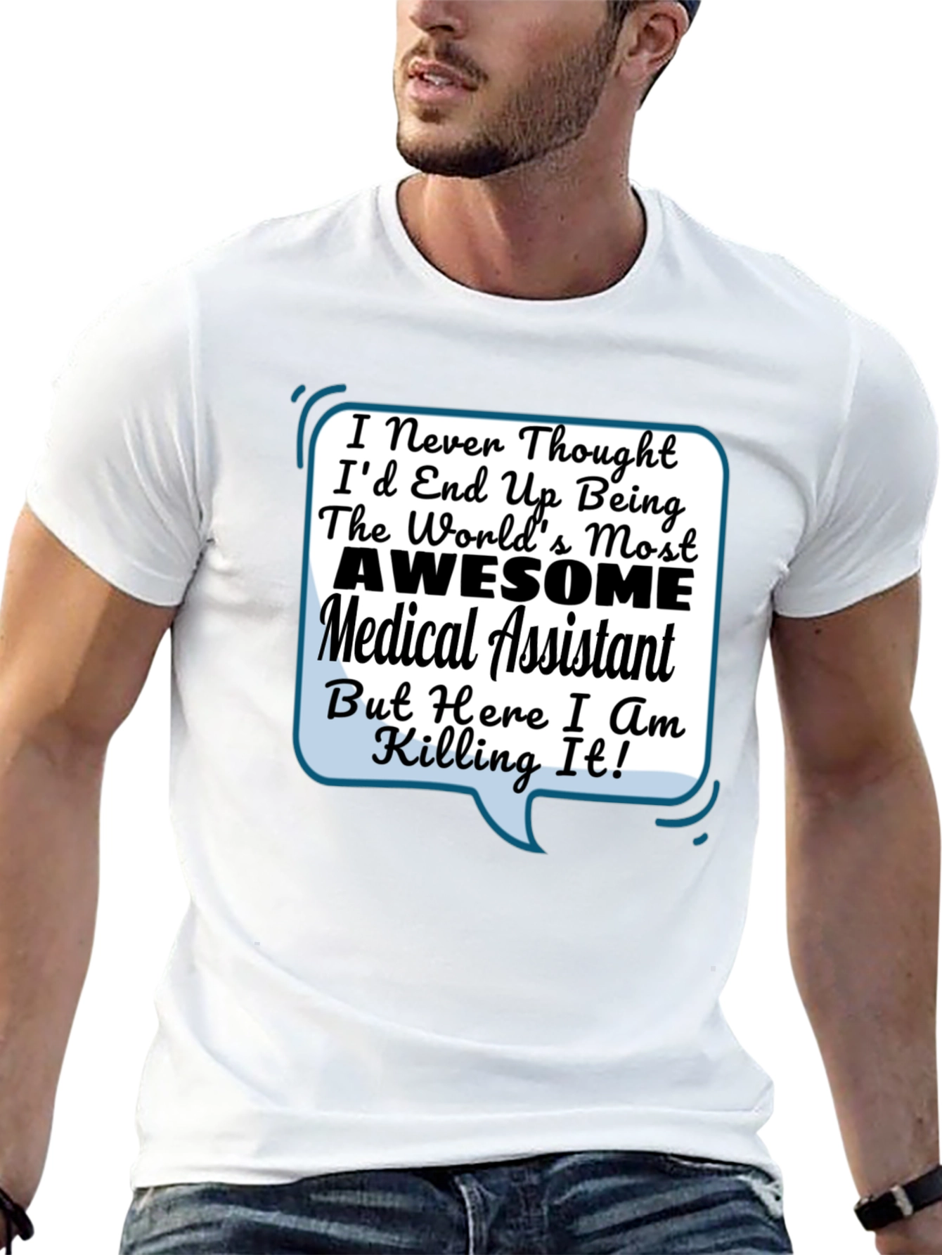 Black Awesome Medical Assistant T-Shirt - Gift for Medical Staff view 13