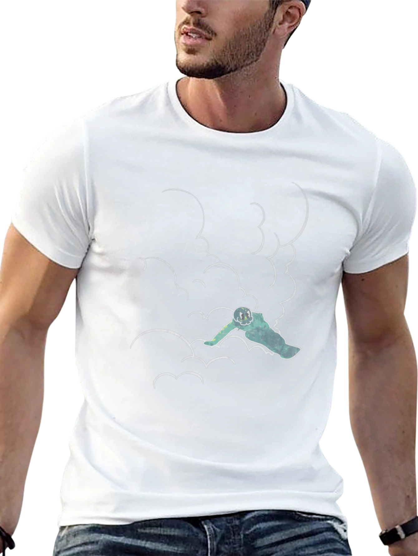 Black Cloud Climber Tee - Black Graphic T-Shirt view 13