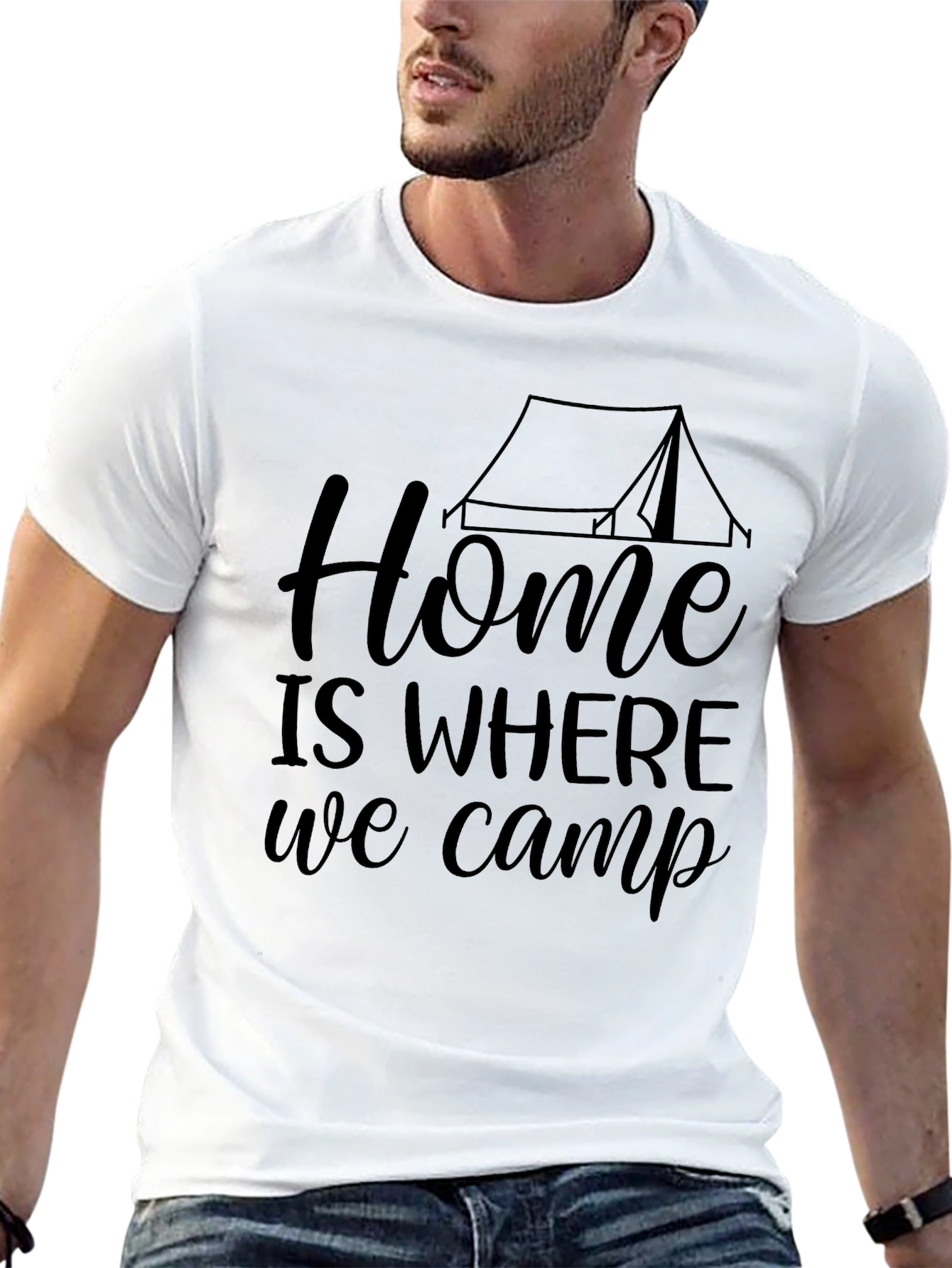 Black Home is Where We Camp T-Shirt view 13