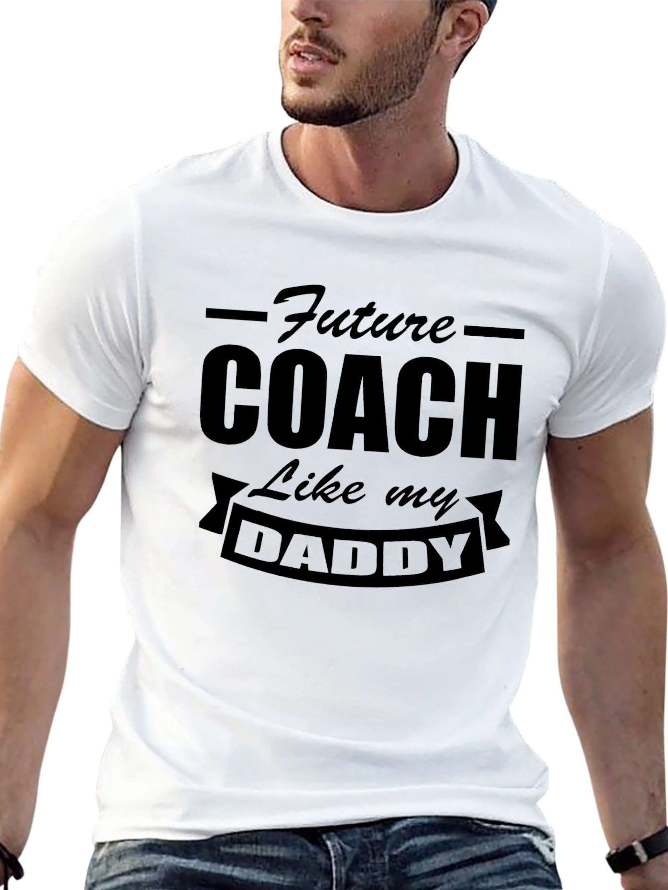 Black Future Coach Like My Daddy - Black T-Shirt view 13