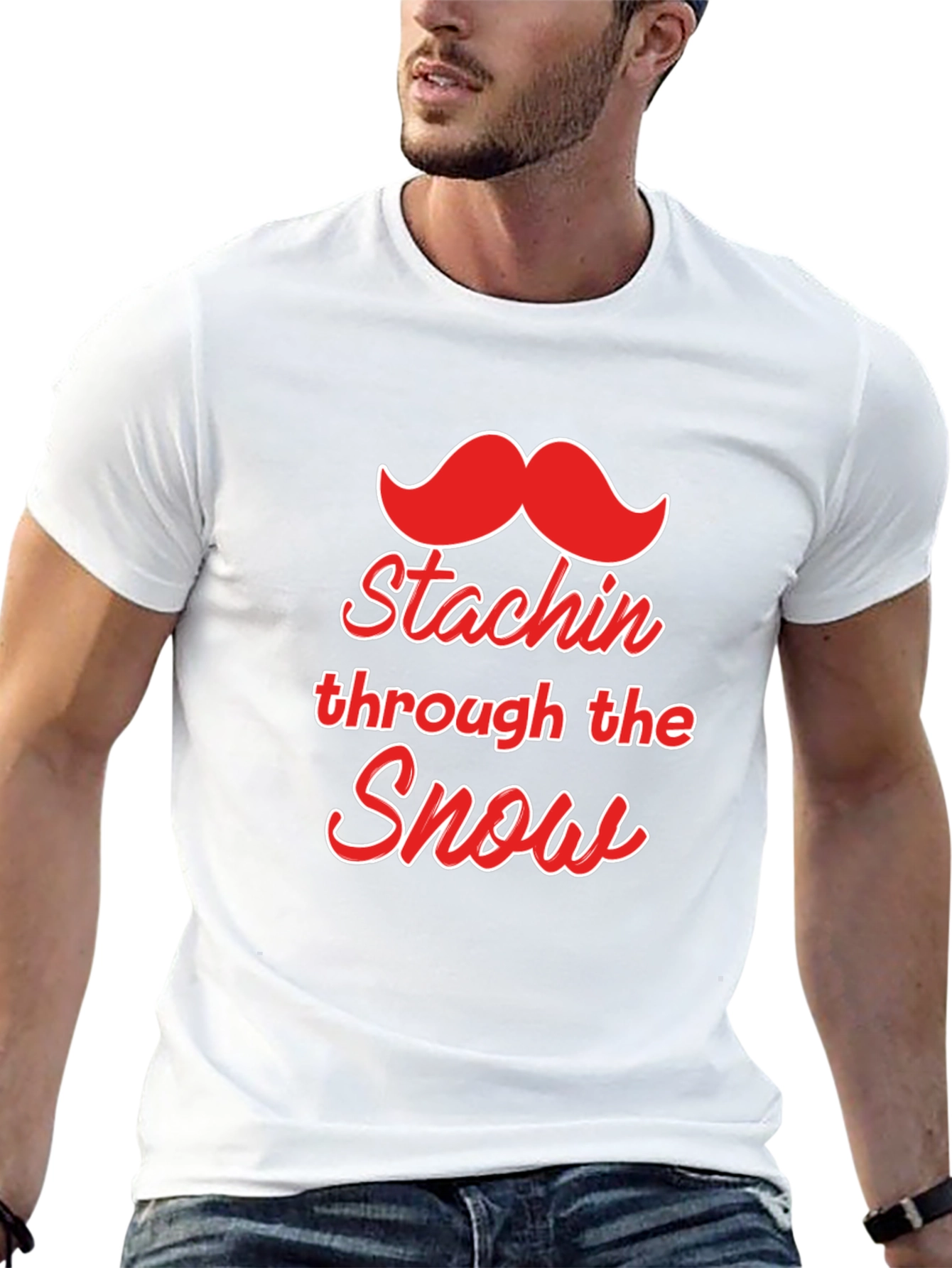 Black Stachin' Through the Snow Graphic Tee view 13
