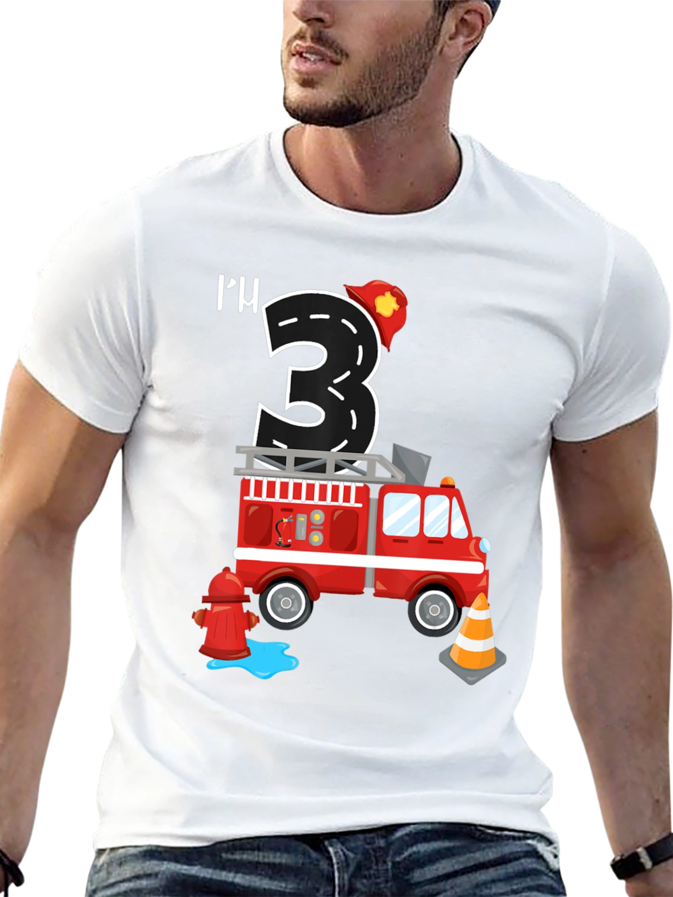 Fire Truck 3rd Birthday T-Shirt - 13