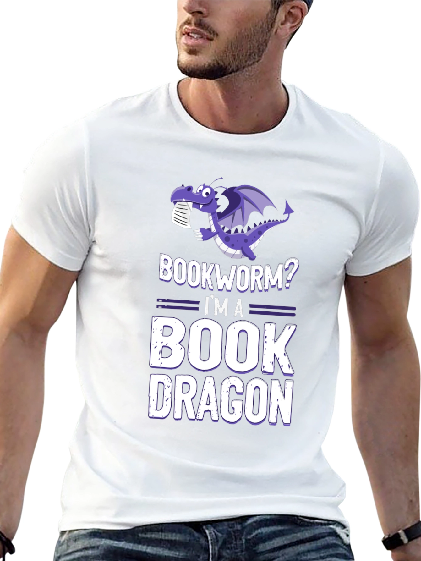 Black Bookworm? I'm a Book Dragon T-Shirt view 13